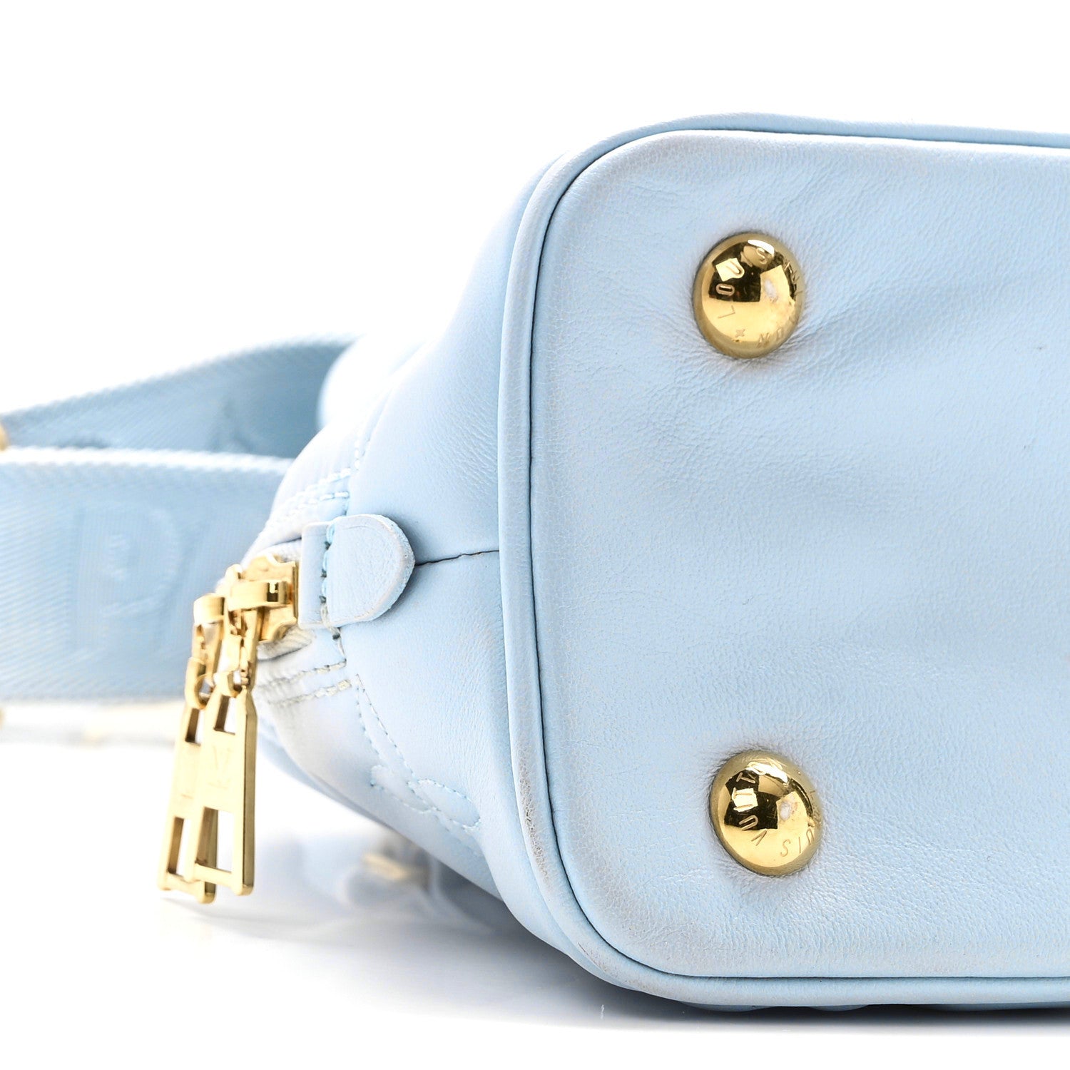 Calfskin Bubblegram Alma BB Ice Blue