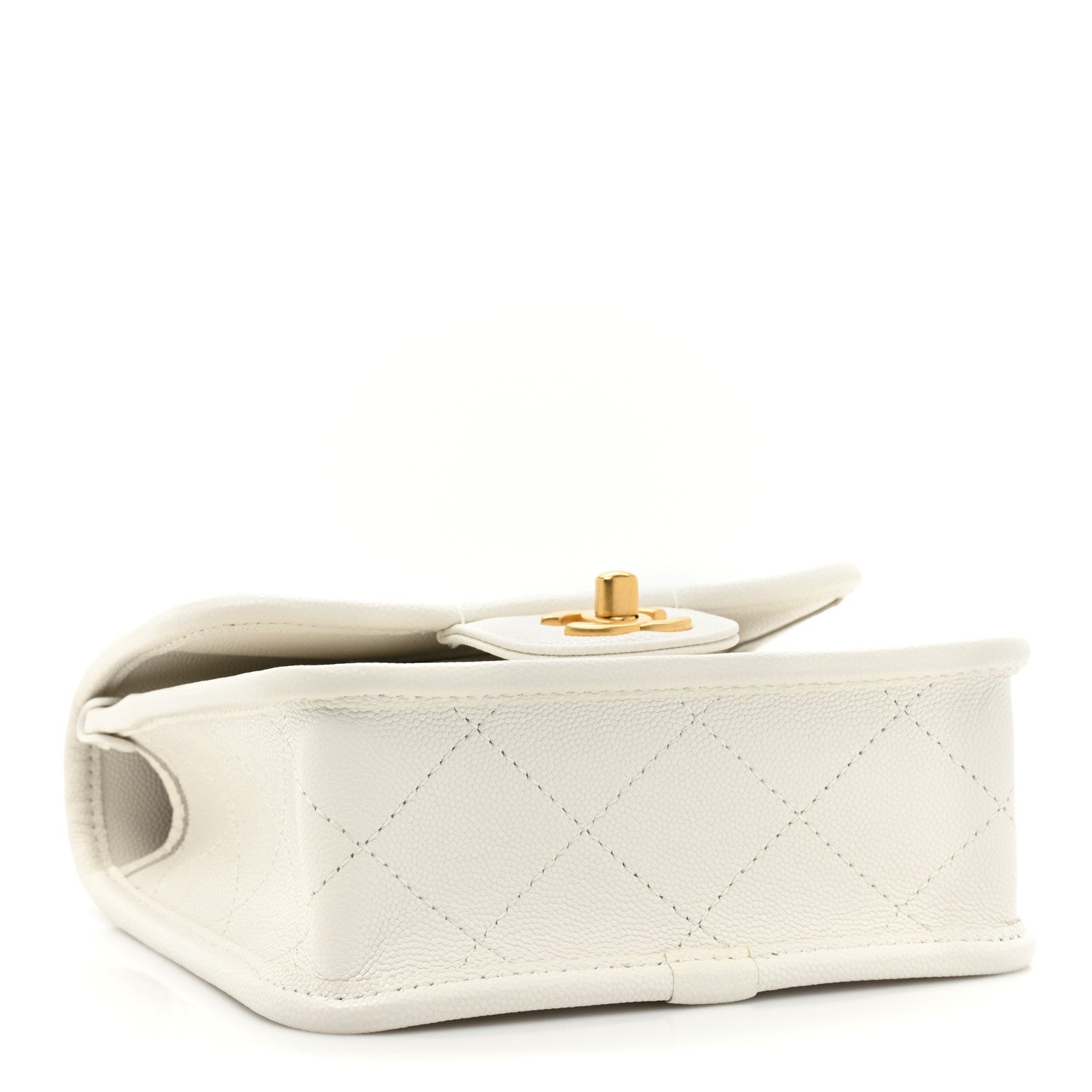 Caviar School Memory Mini Top Handle Flap White