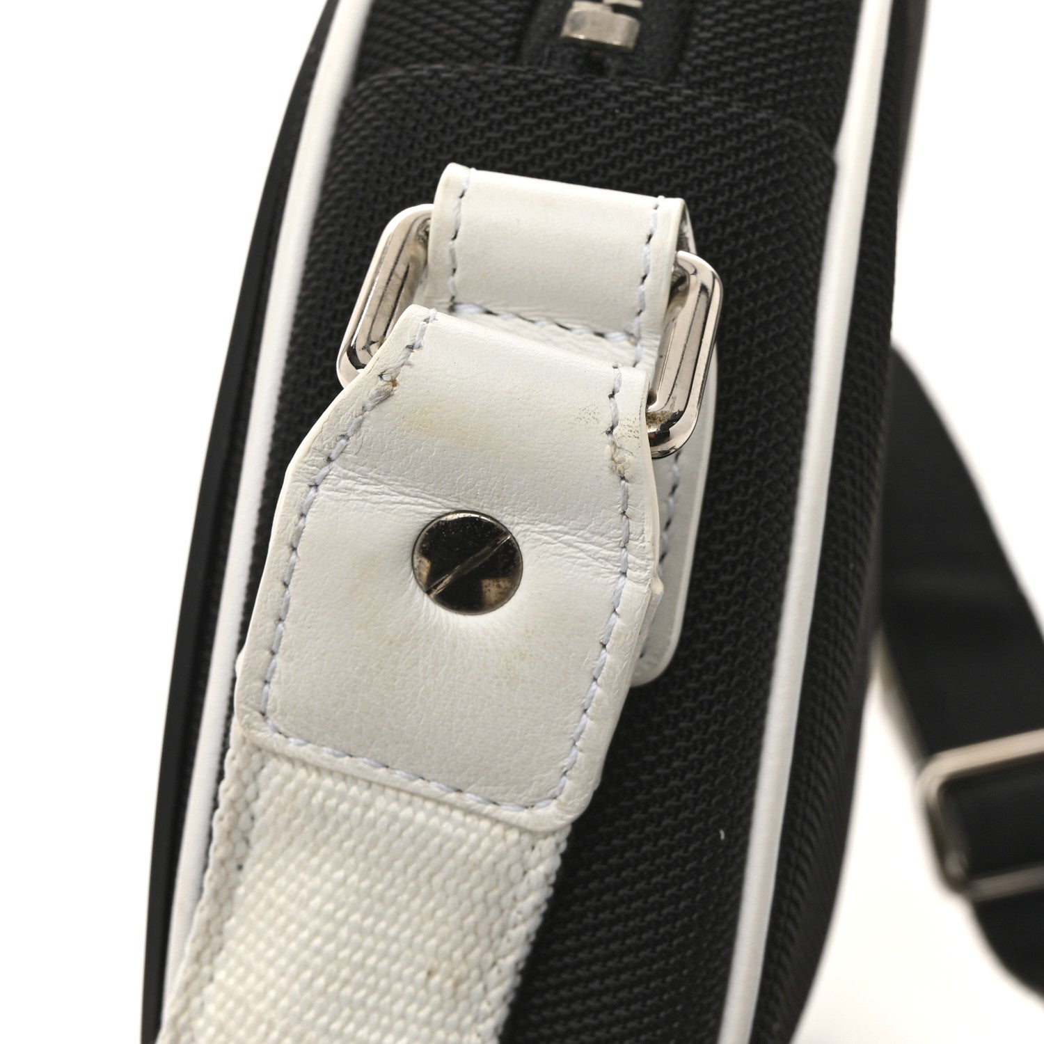 Canvas Rubber Airlines Crossbody Black White Red