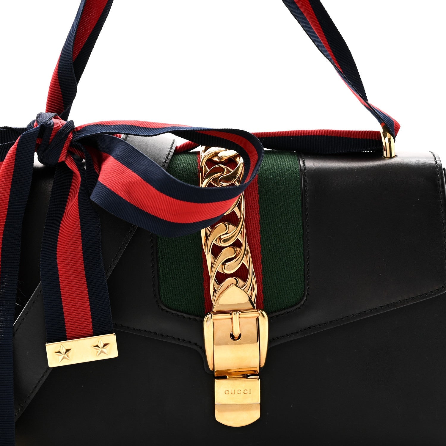 Calfskin Small Sylvie Shoulder Bag Black