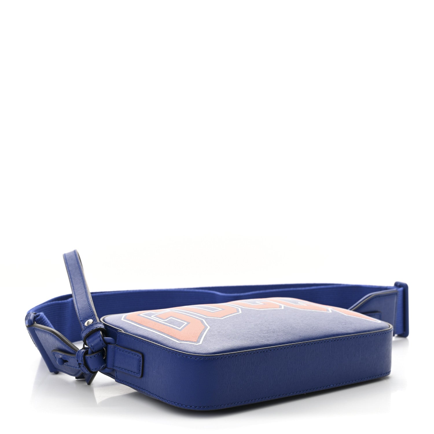 New Shanghai Calfskin Interlocking G Logo Camera Crossbody Bag Cobalt Blue Orange