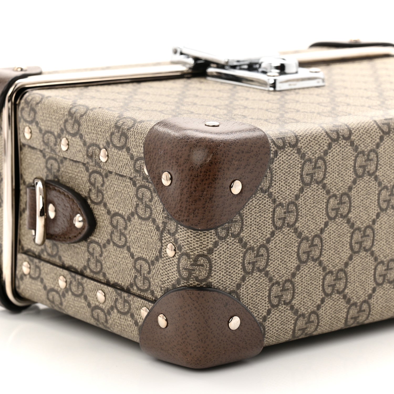 GG Supreme Monogram Globe-Trotter Beauty Case Brown