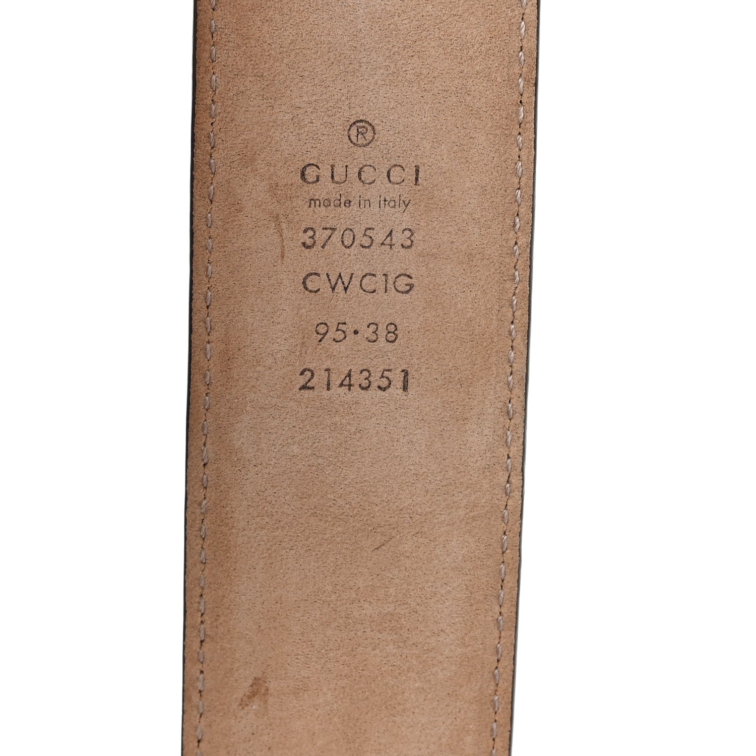 Guccissima Signature Interlocking G 37mm Belt 95 38 Nut Brown