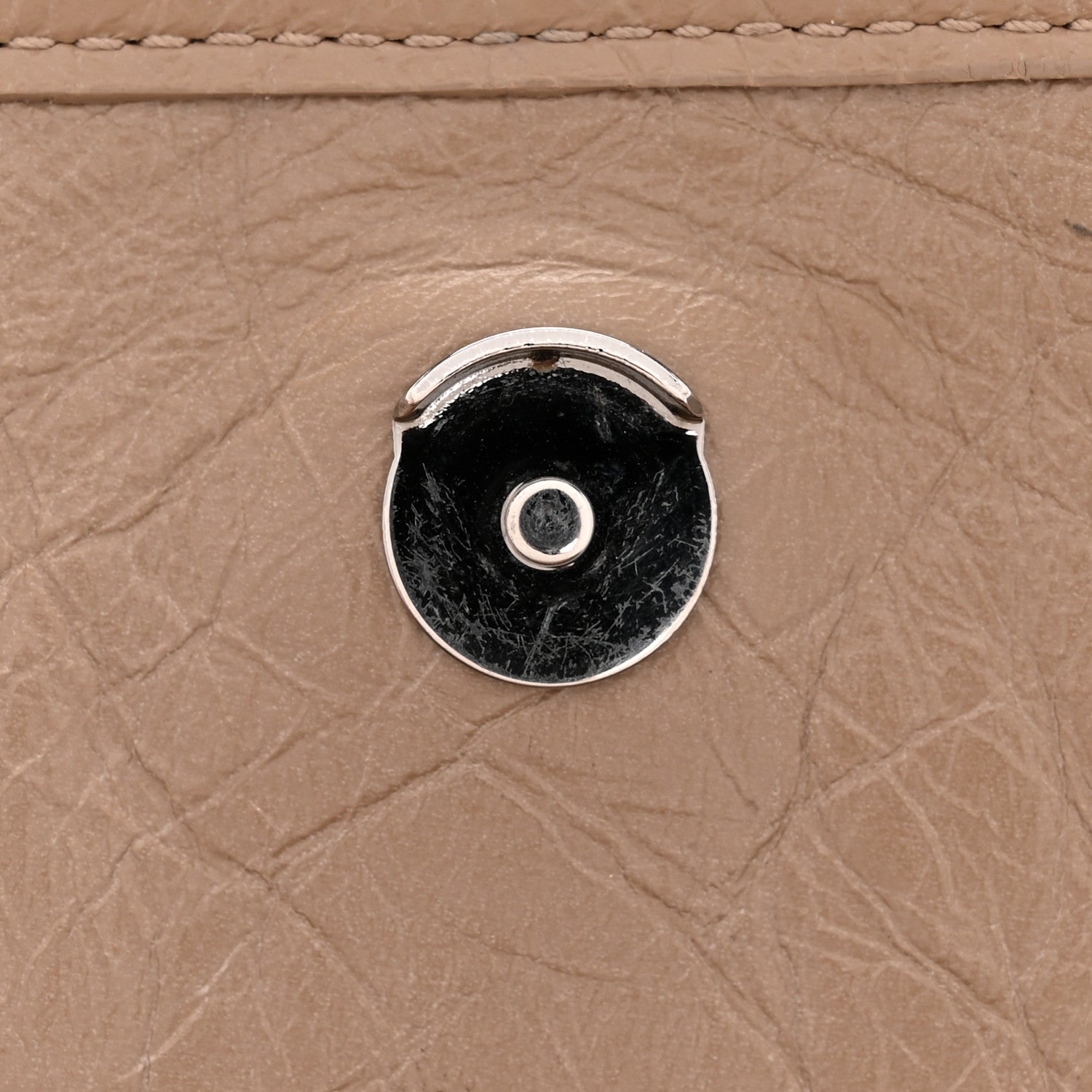 Crinkled Calfskin Matelasse Monogram Baby Niki Chain Satchel Light Taupe