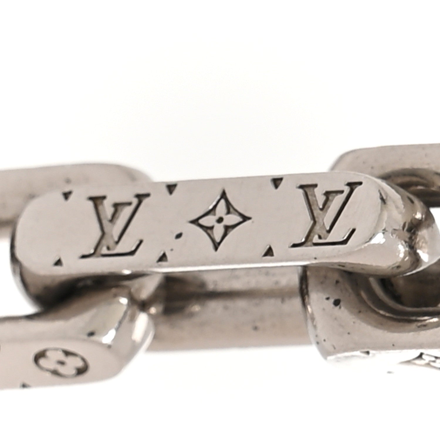 Monogram Chain Necklace Silver