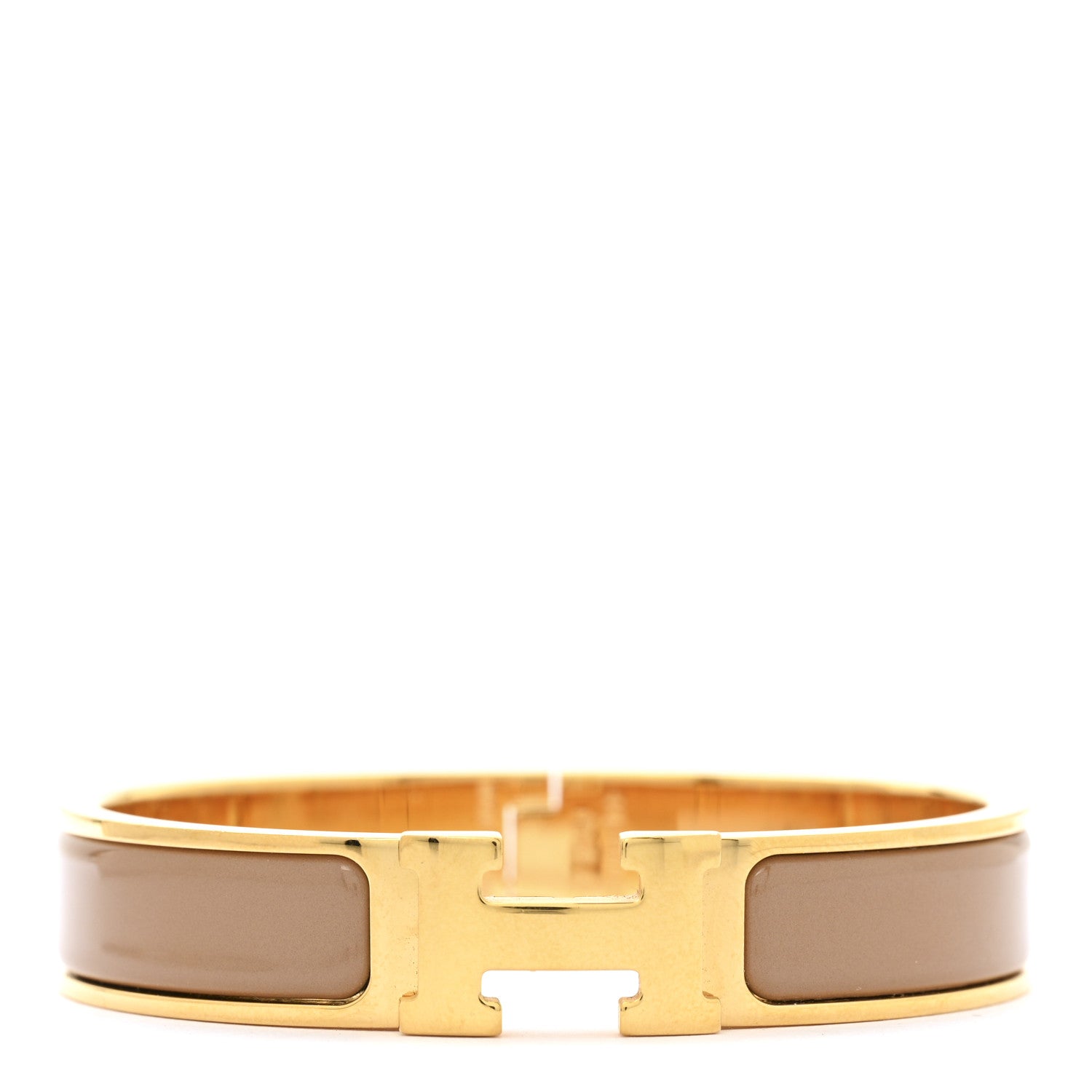 Enamel Narrow Clic Clac H Bracelet PM Chataigne