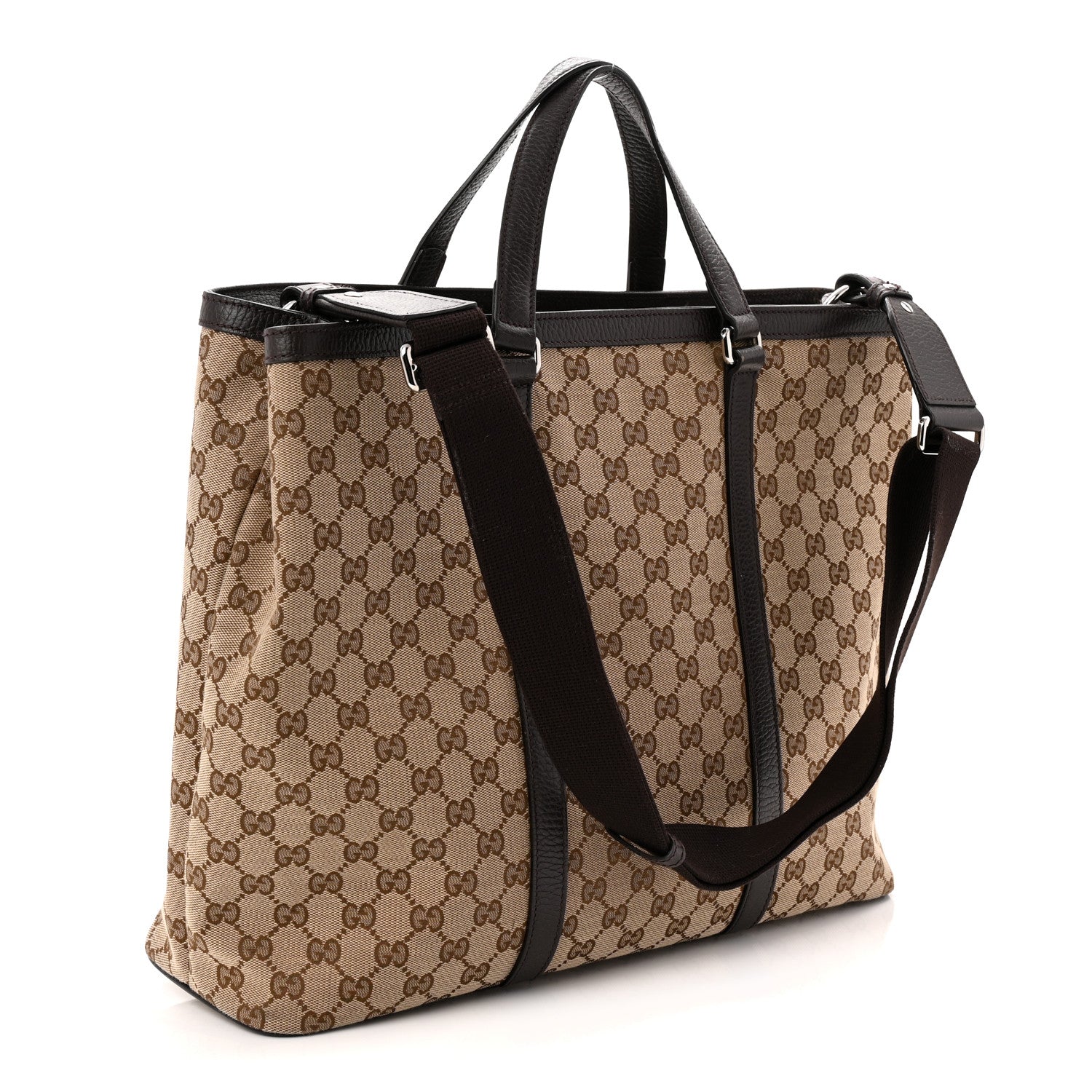 GG Monogram Large Joy Tote Bag Dark Brown