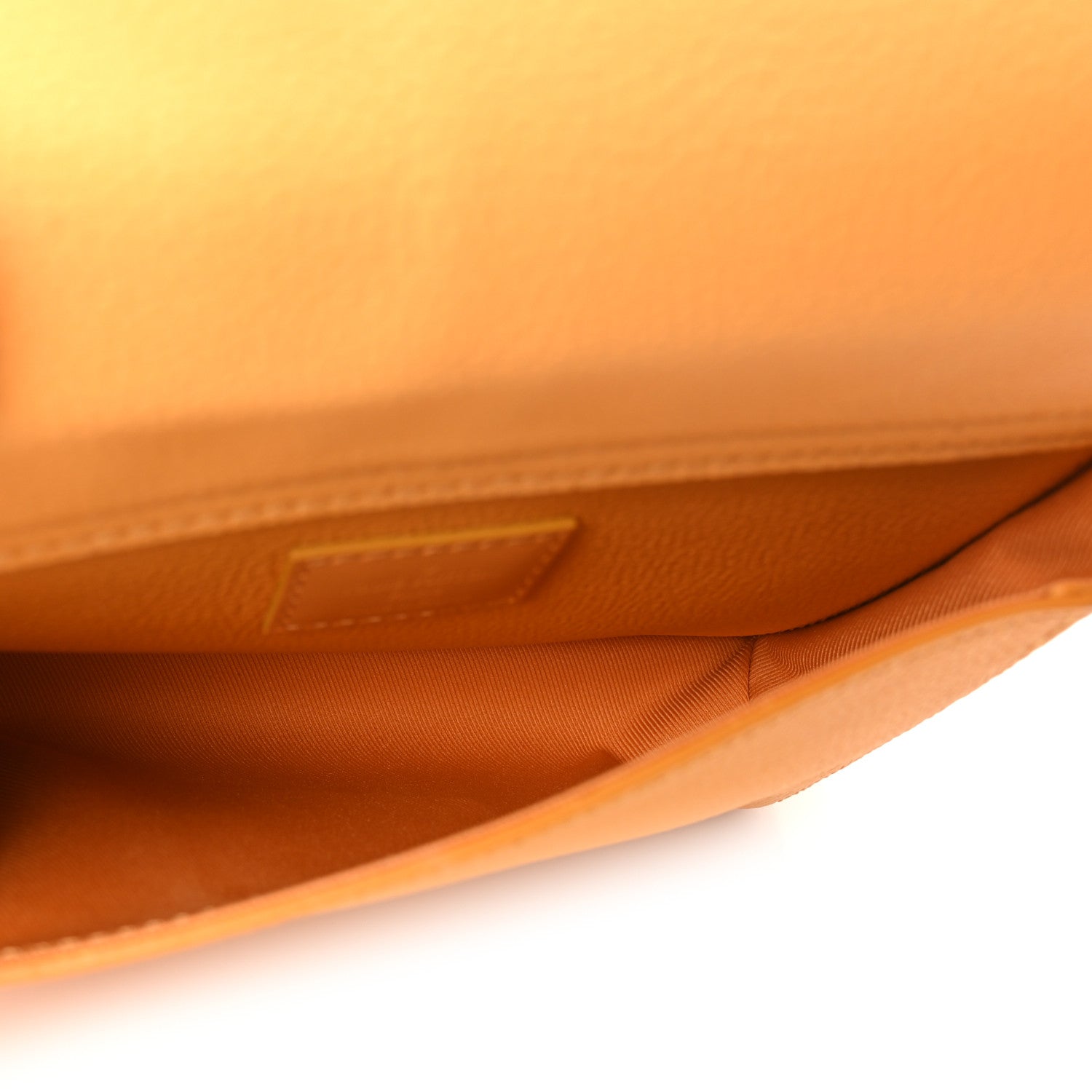Grained Calfskin Aerogram Takeoff Sling Safran Yellow