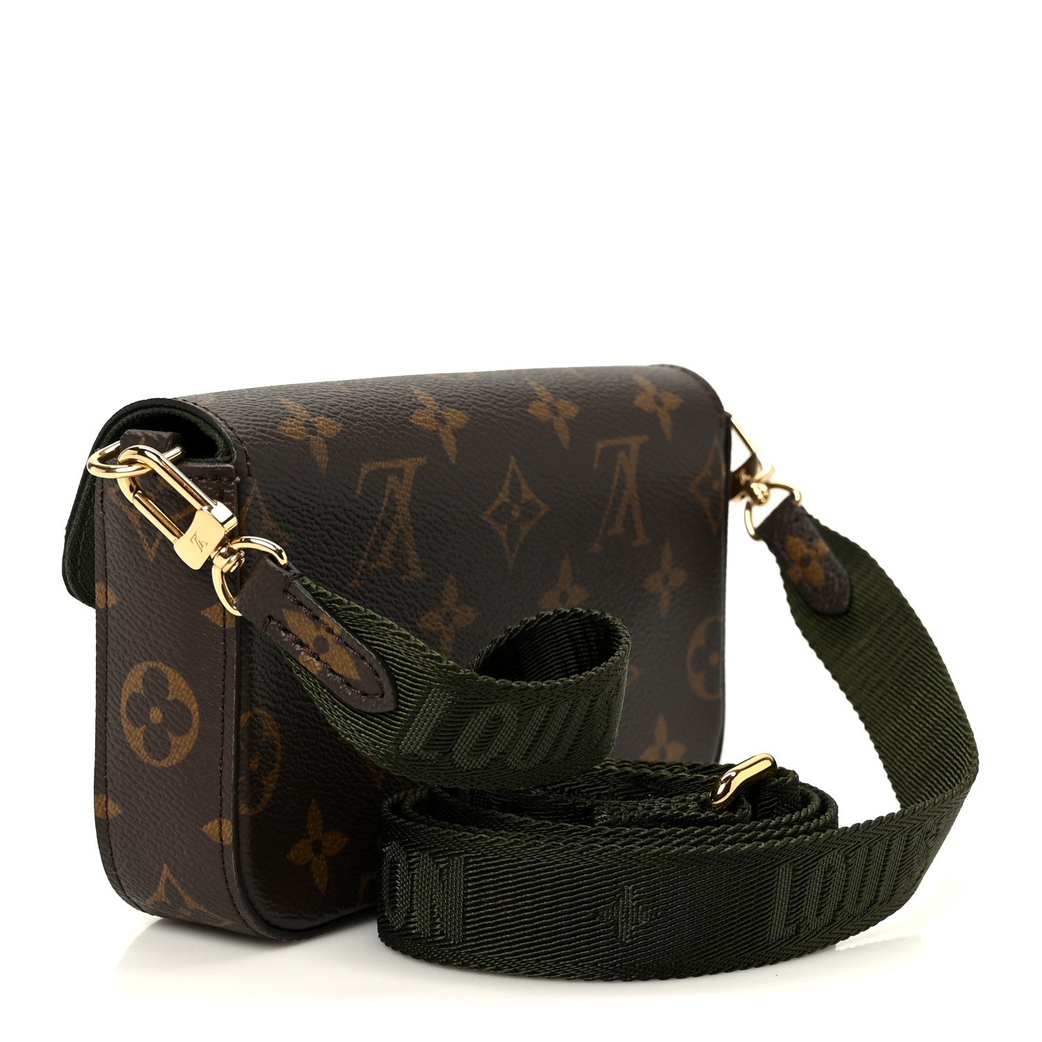 Monogram Felicie Strap & Go Kaki