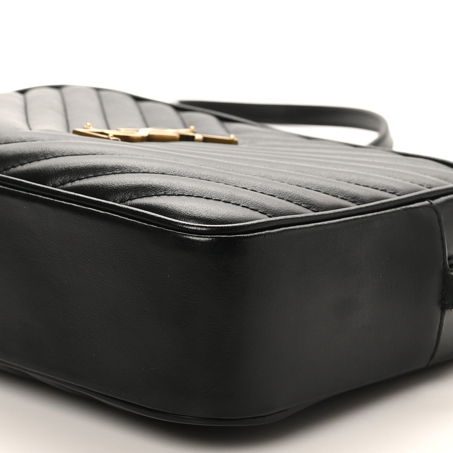 Calfskin Matelasse Monogram Lou Camera Bag Black