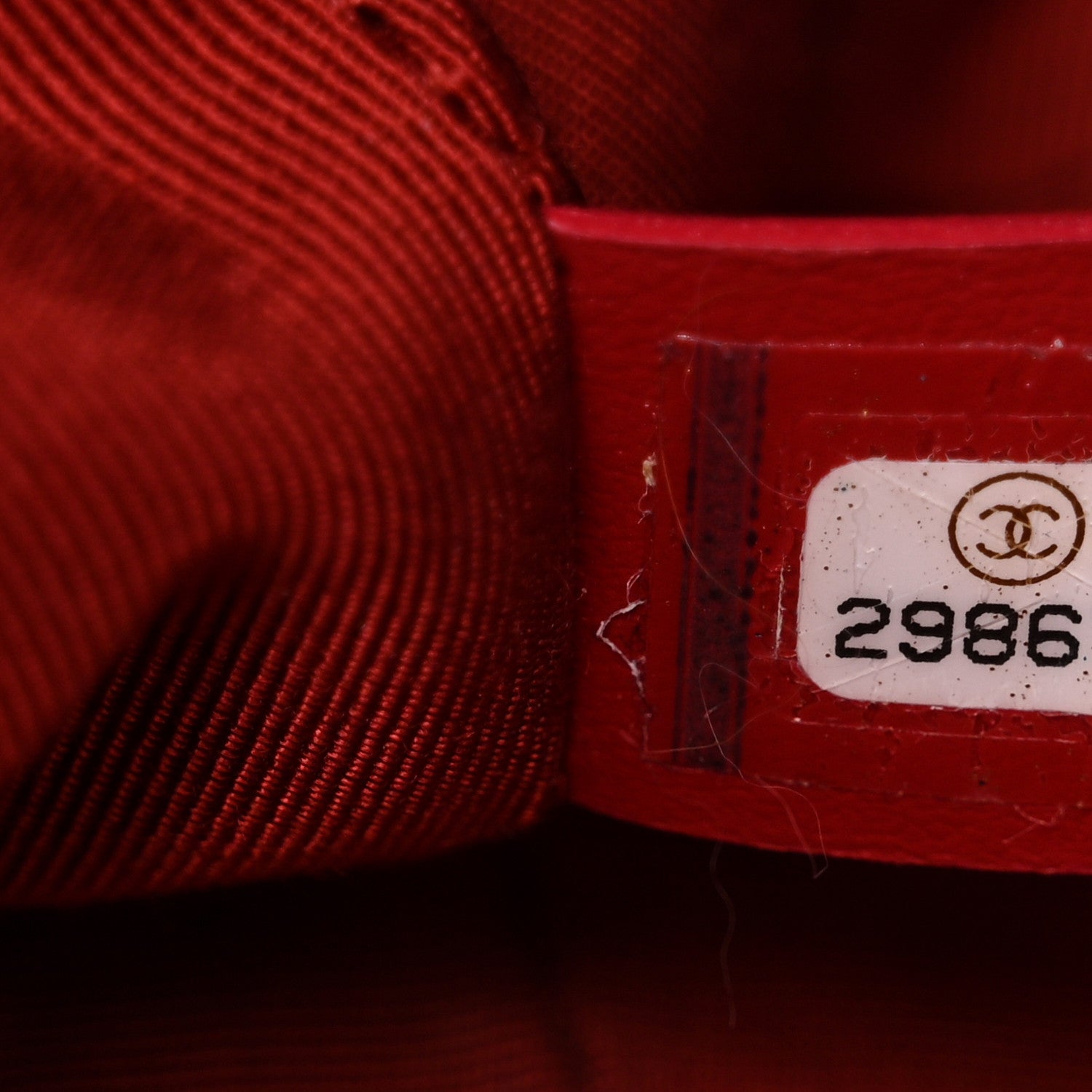 Calfskin Chain 20s Signature Bowling Bag Red