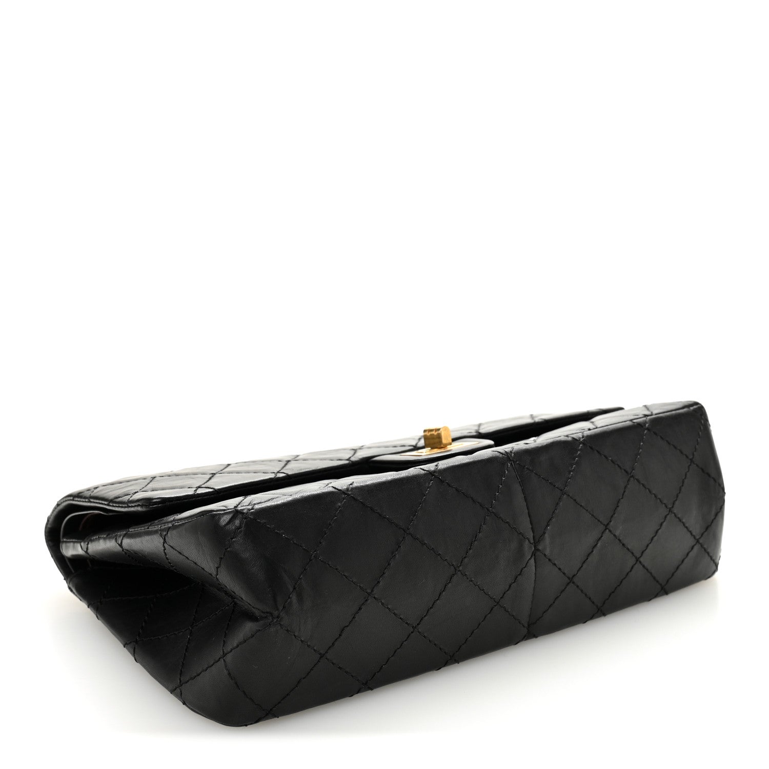 Aged Calfskin Quilted 2.55 Reissue 226 Flap Black