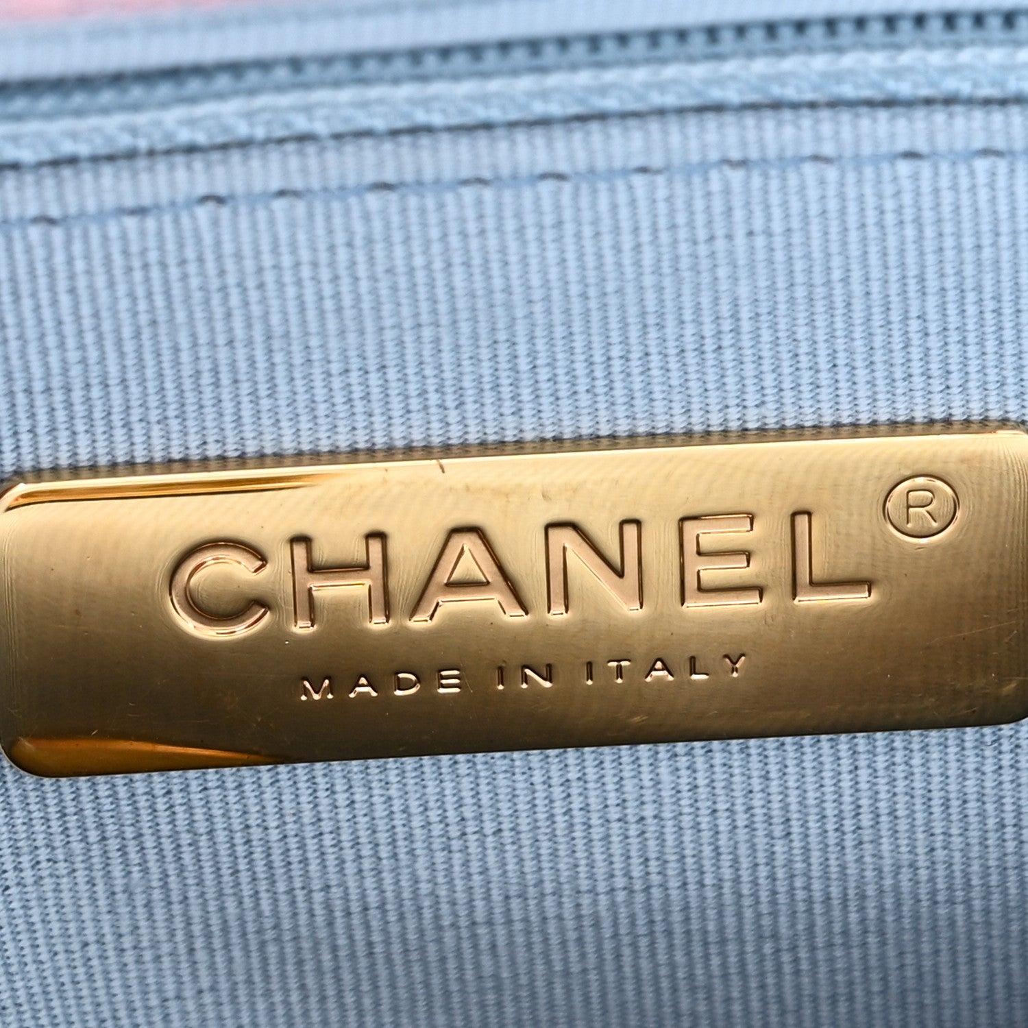 Denim Quilted Medium Chanel 19 Flap Blue Pink