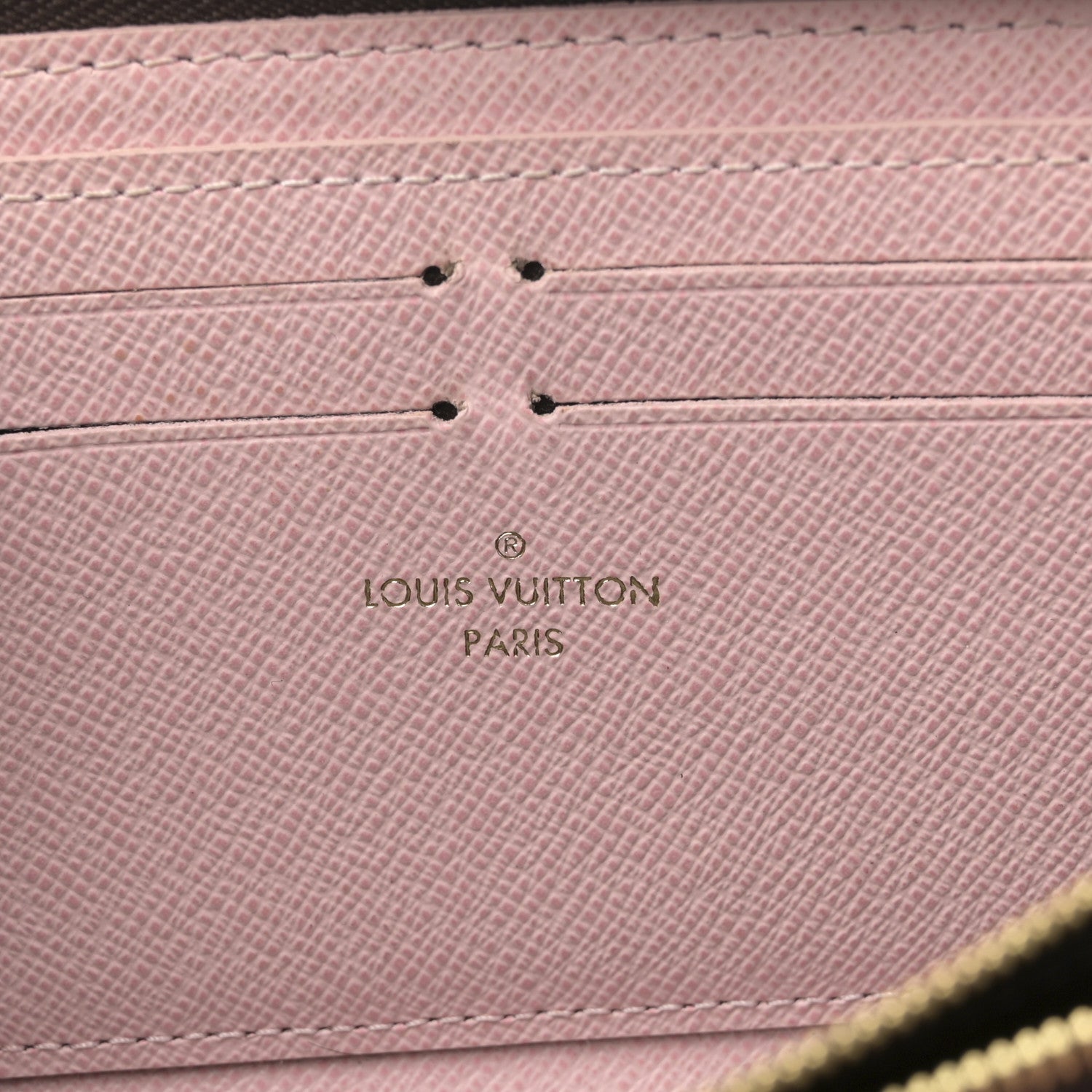 Monogram Clemence Wallet Rose Ballerine