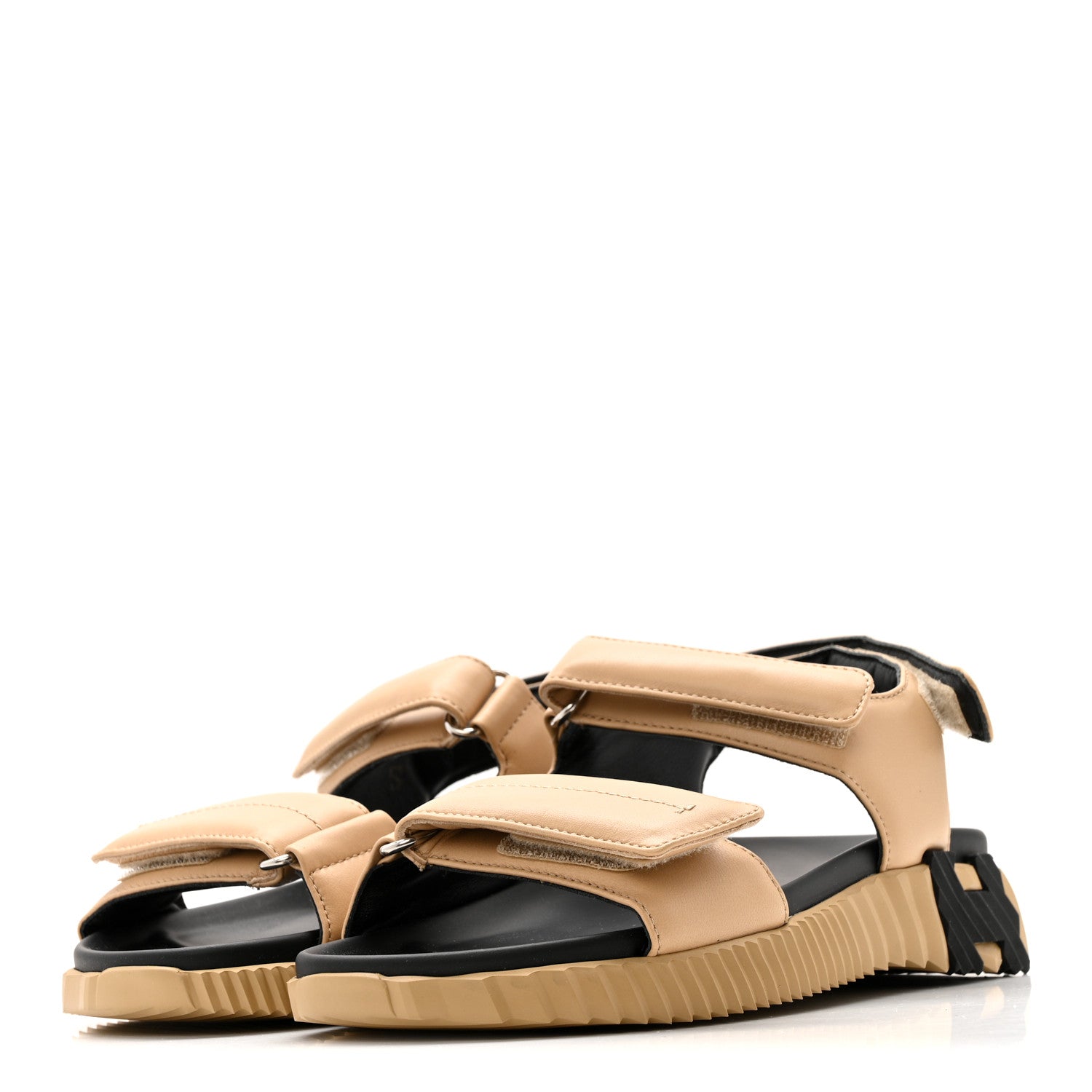 Lambskin Junior Womens Sandals 37.5 Beige Albinos