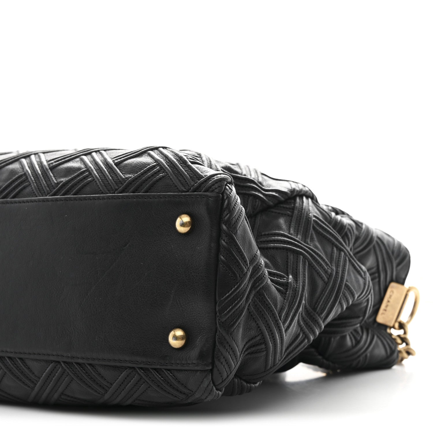Calfskin Large Retro Girl Shopping Tote Black