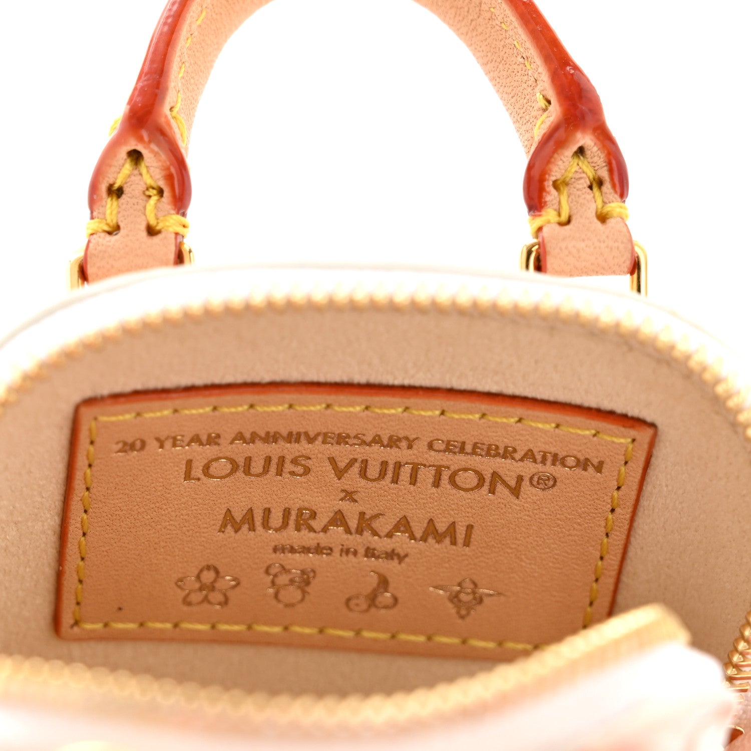 LV x TM Monogram Multicolor Micro Alma Bag Charm White