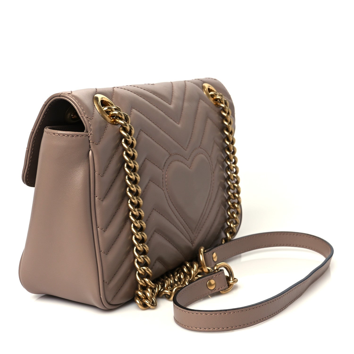 Calfskin Matelasse Small GG Marmont Shoulder Bag Porcelain Rose