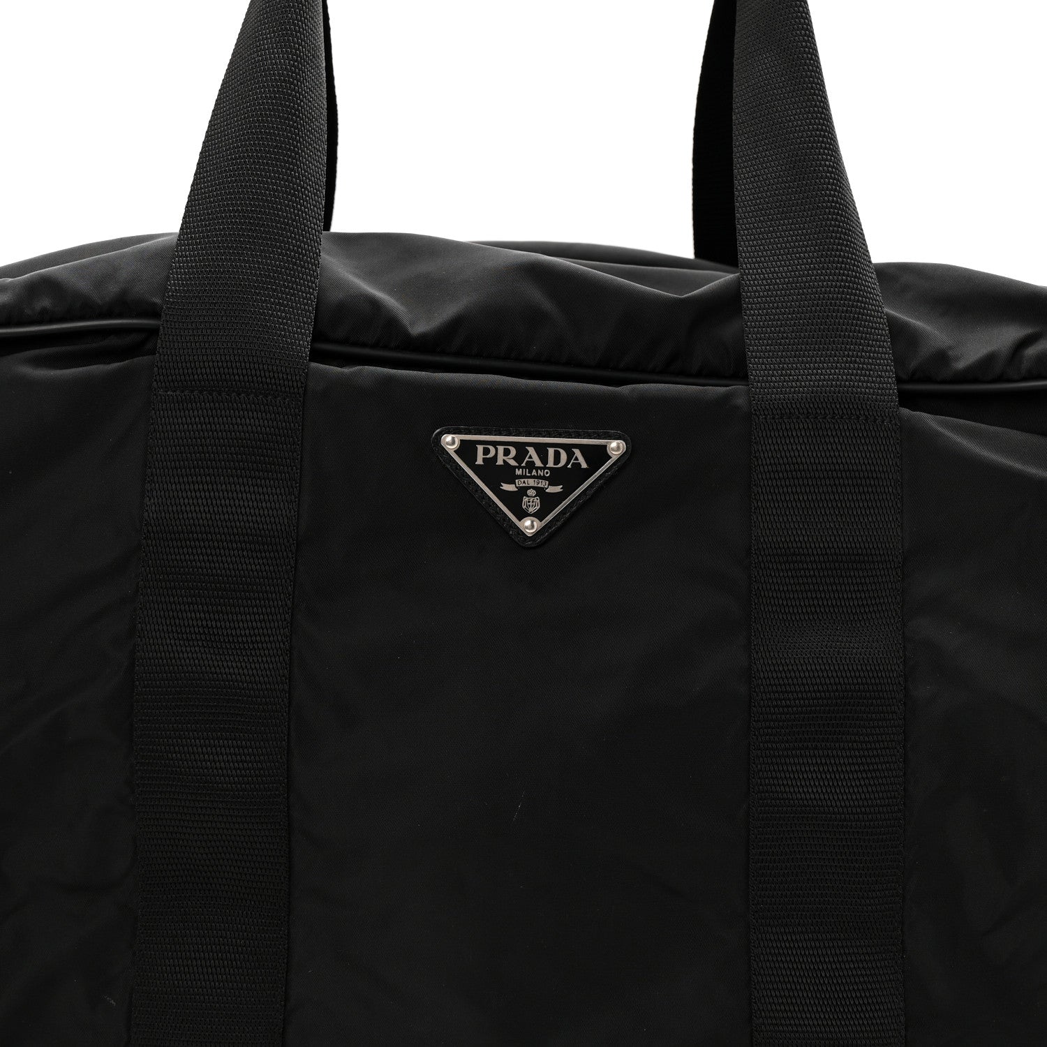 Tessuto Nylon Saffiano Viaggio Duffle Black