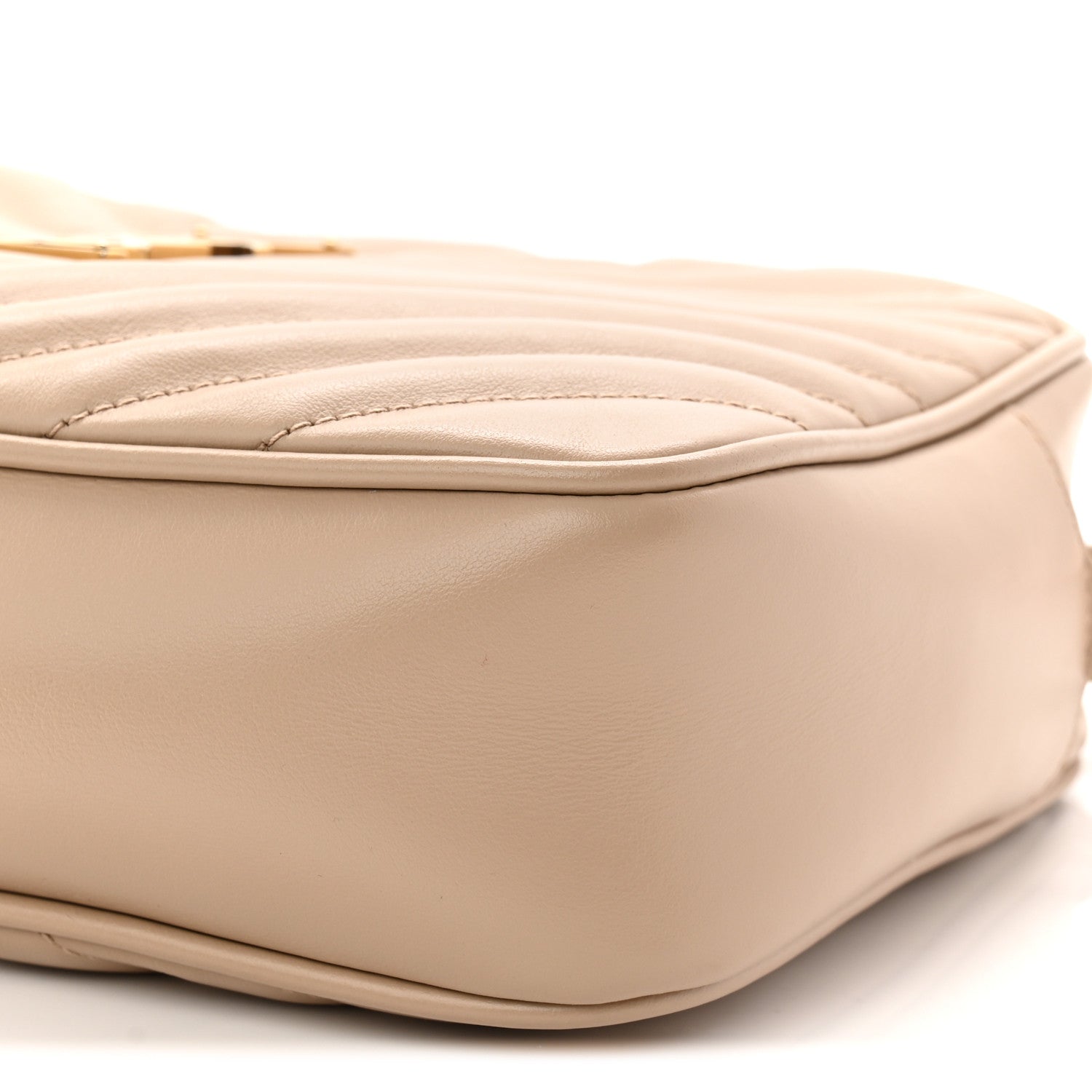 Calfskin Matelasse Monogram Lou Camera Bag Dark Beige