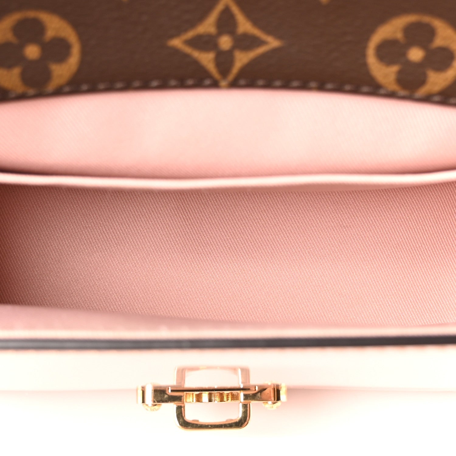Patent Calfskin Monogram Cherrywood BB Rose Ballerine