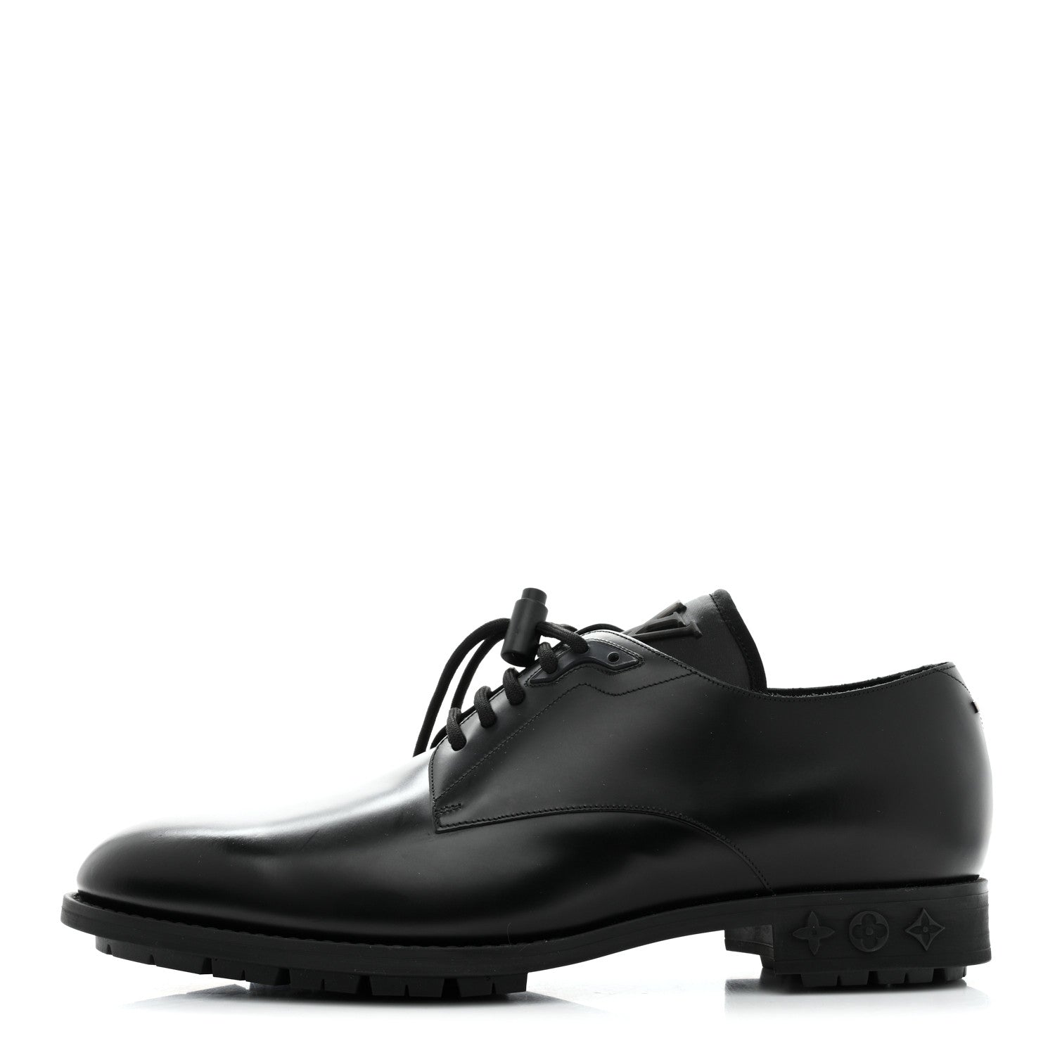 Calfskin Mens Formal Derby Shoes 9 Black