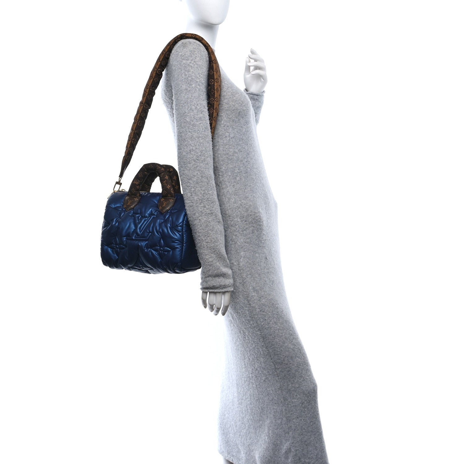 Econyl Mini Monogram Pillow Speedy Bandouliere 25 Navy