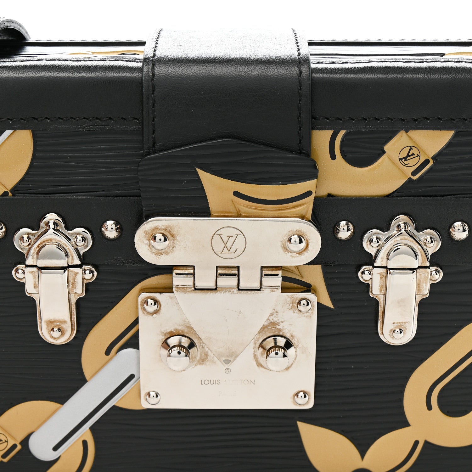 Epi Chain Flower Petite Malle Black