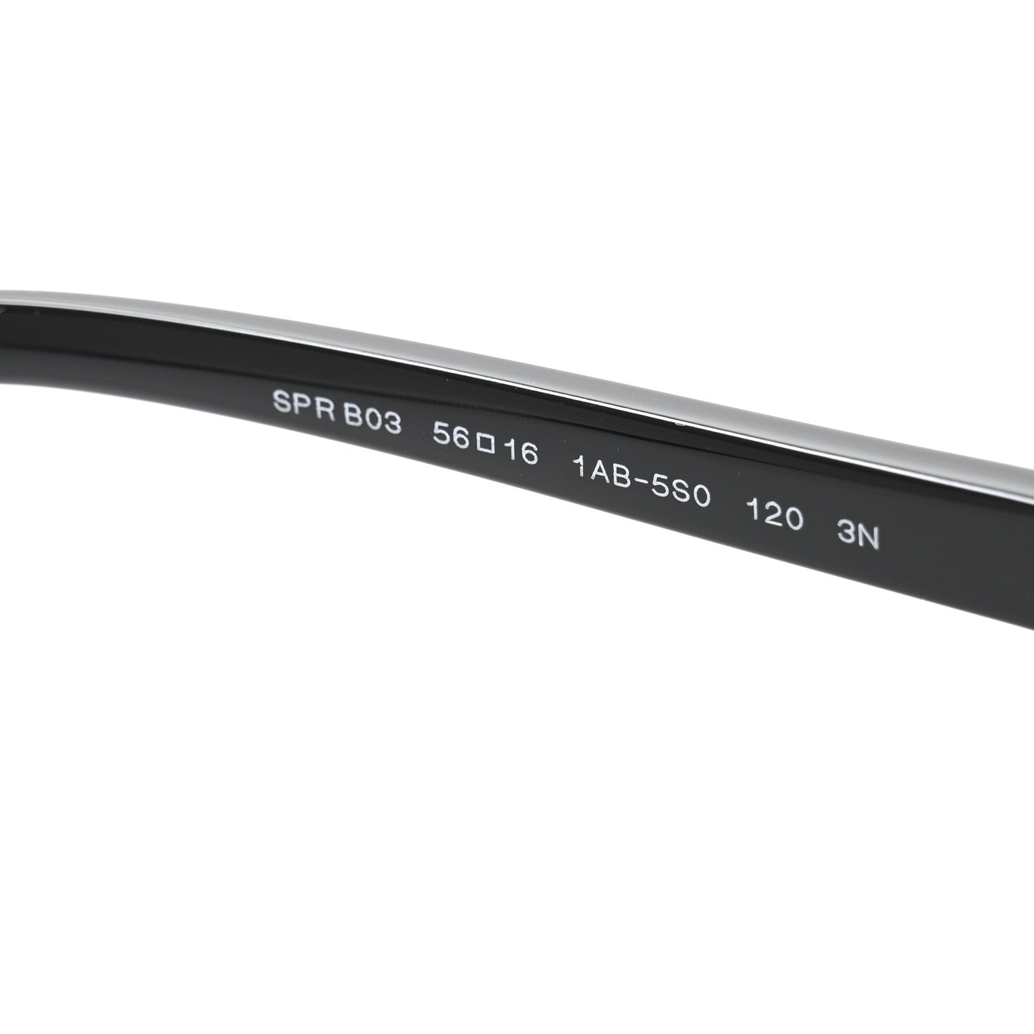 Acetate Rectangular Sunglasses SPR B03 Black