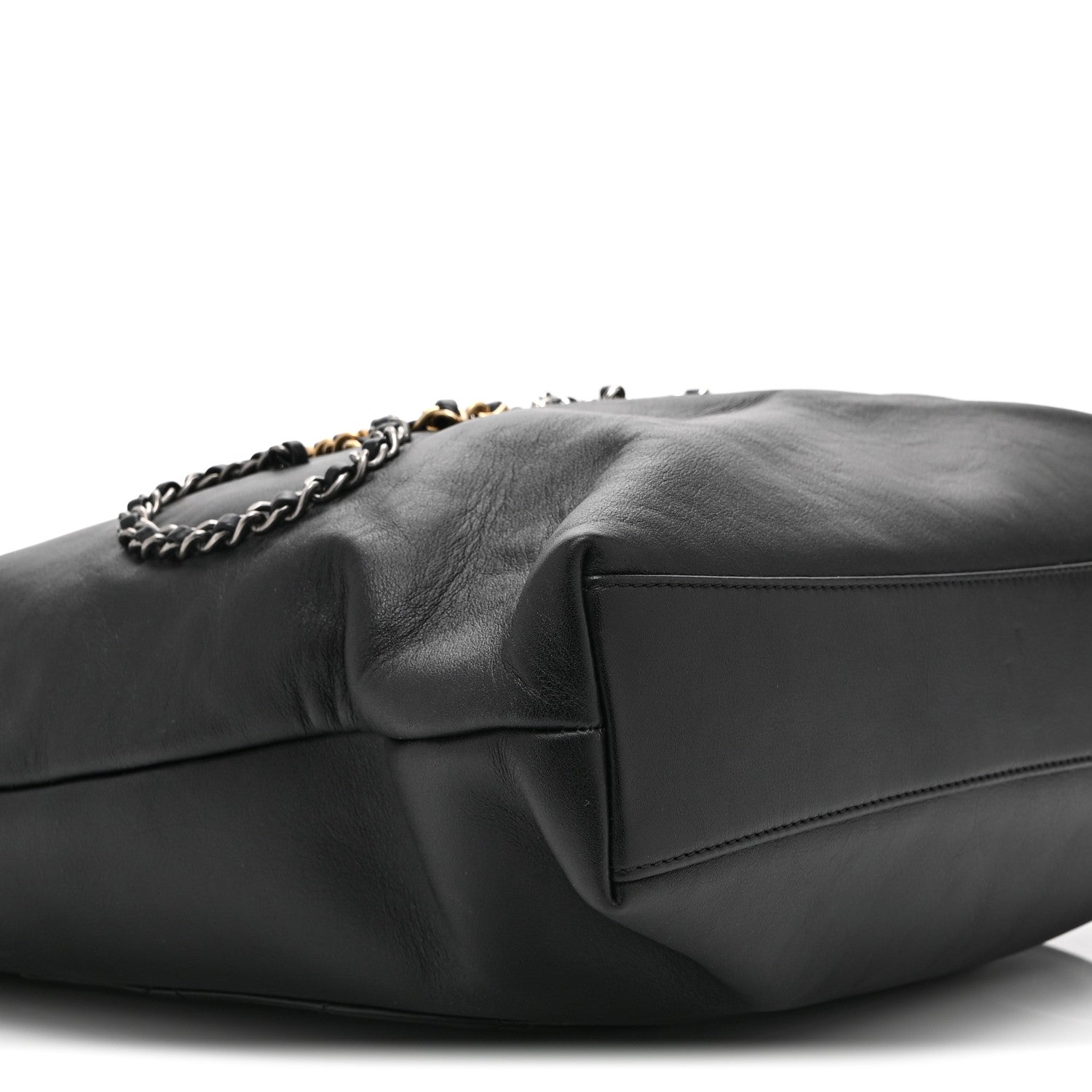Calfskin Chain 20s Signature Tote Black