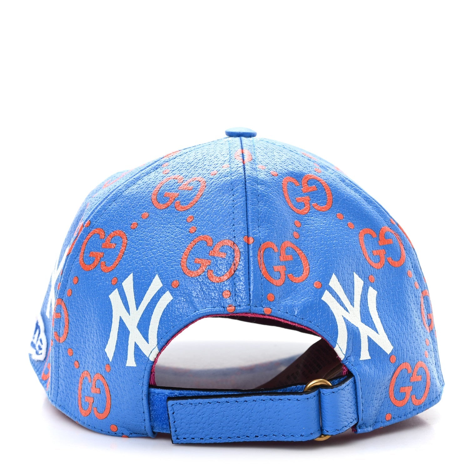 X MLB Calfskin Stampato 3D GG Monogram NY Yankees Baseball Hat M Blue