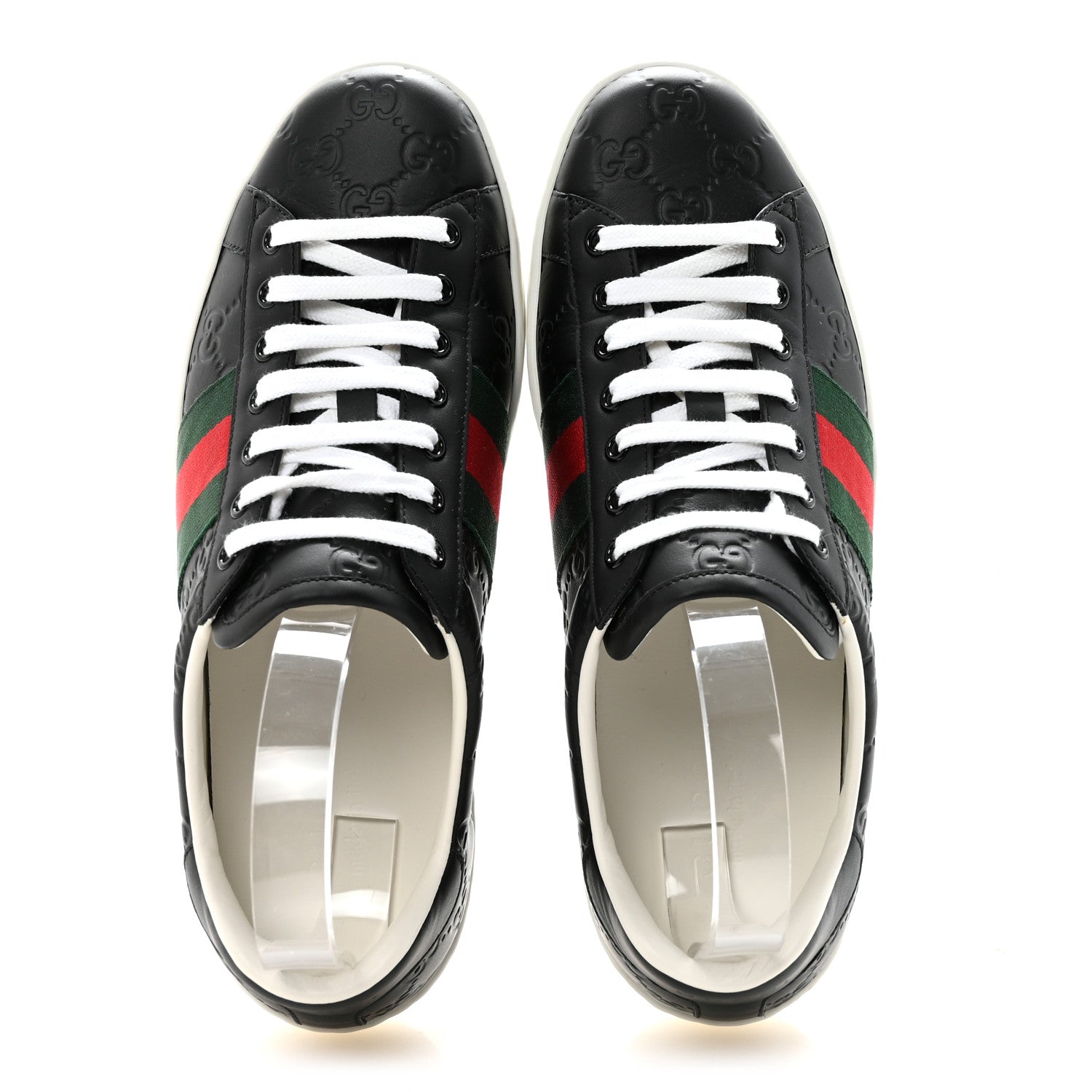 Guccissima Signature Web Mens Ace Sneakers 8.5 Black