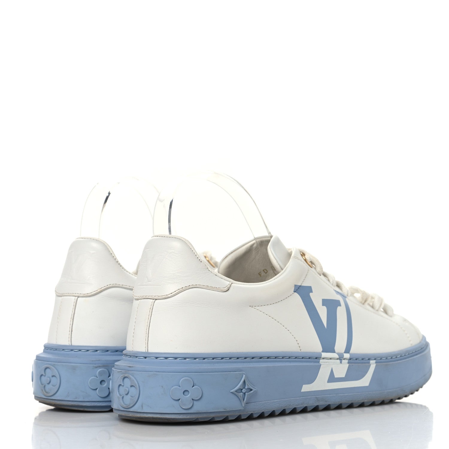 Calfskin Time Out LV Sneakers 40 Blue