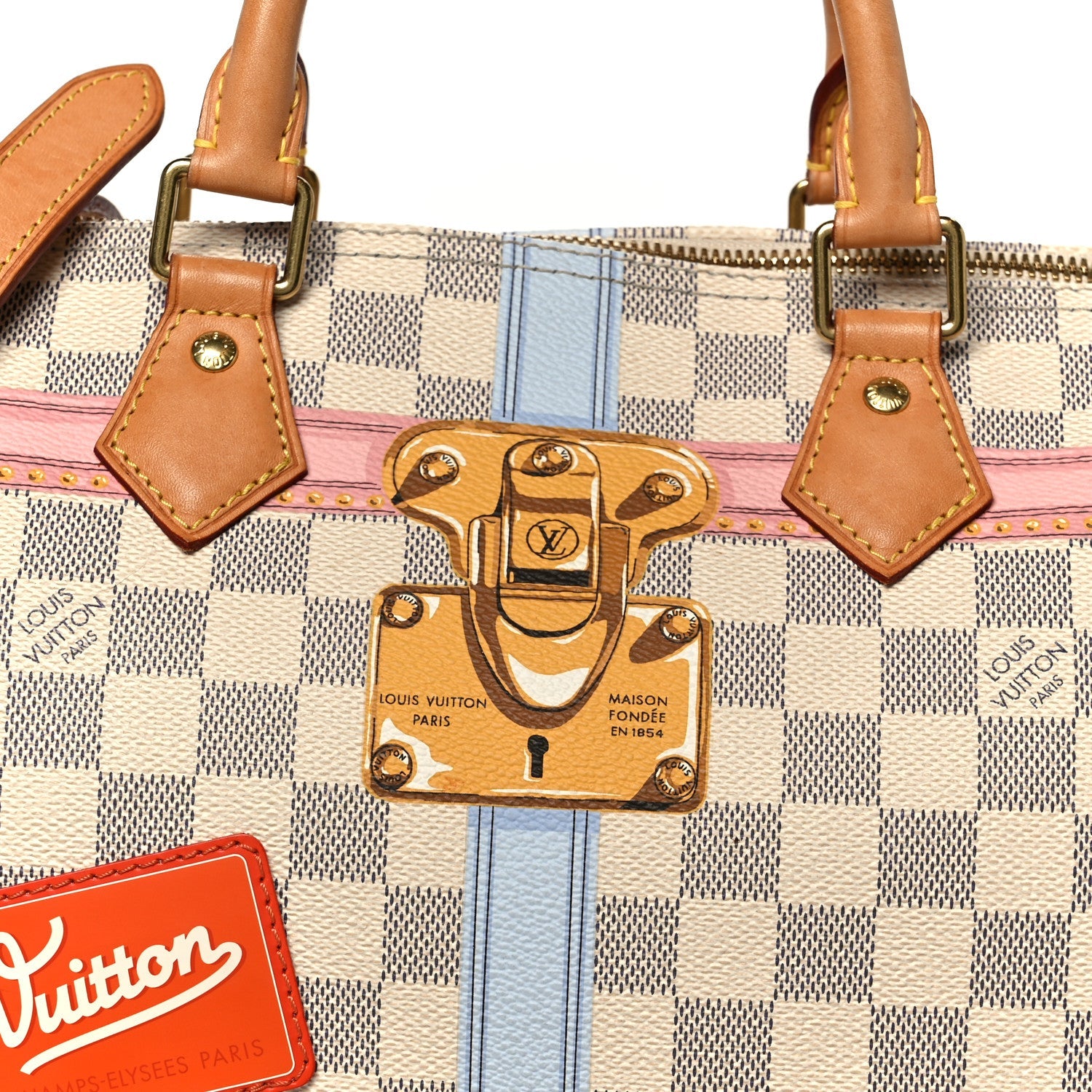 Damier Azur Summer Trunks Speedy Bandouliere 30