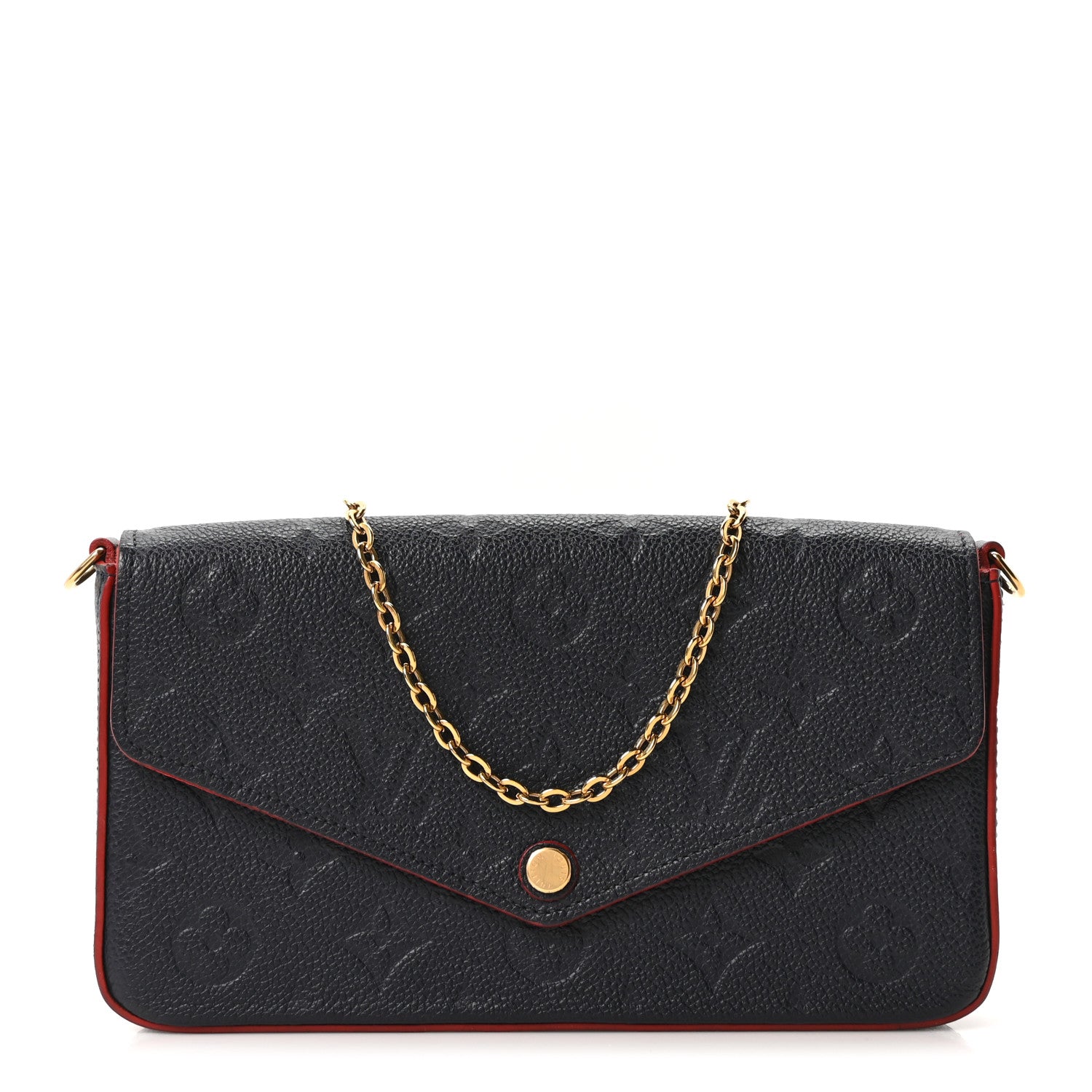 Empreinte Pochette Felicie Chain Wallet Marine Rouge