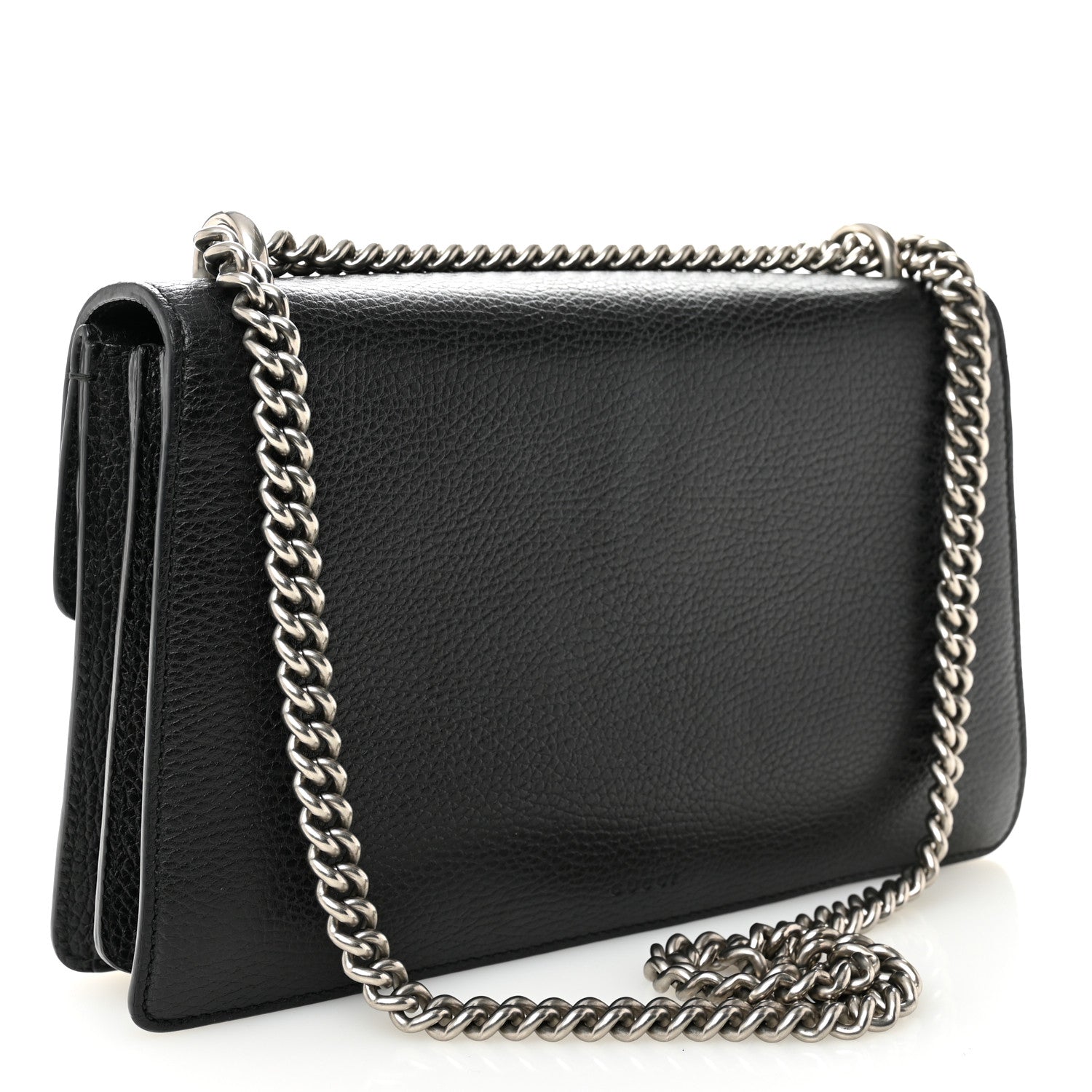 Pebbled Calfskin Small Dionysus Shoulder Bag Black
