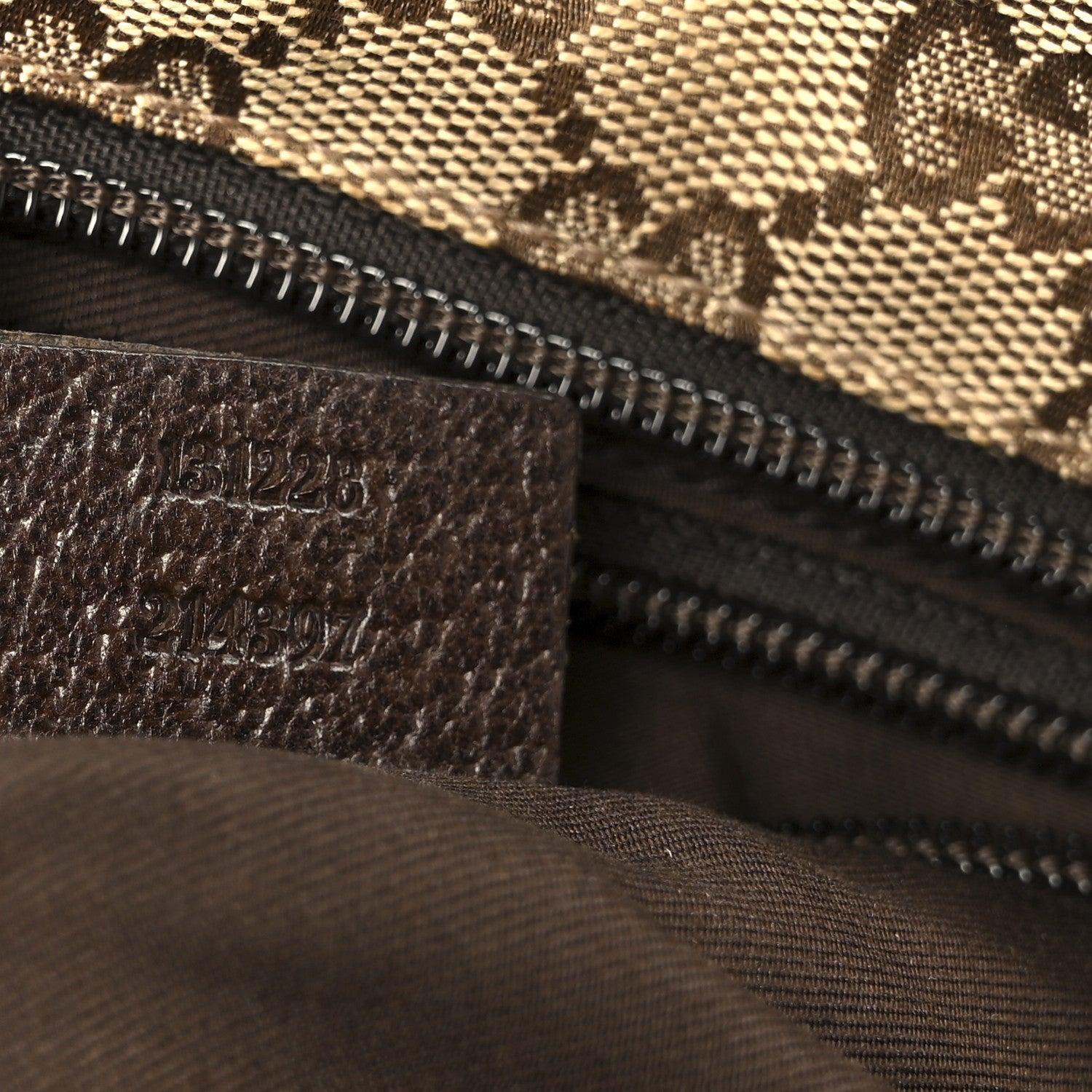 GG Monogram Small Web Handle Bucket Tote Dark Brown
