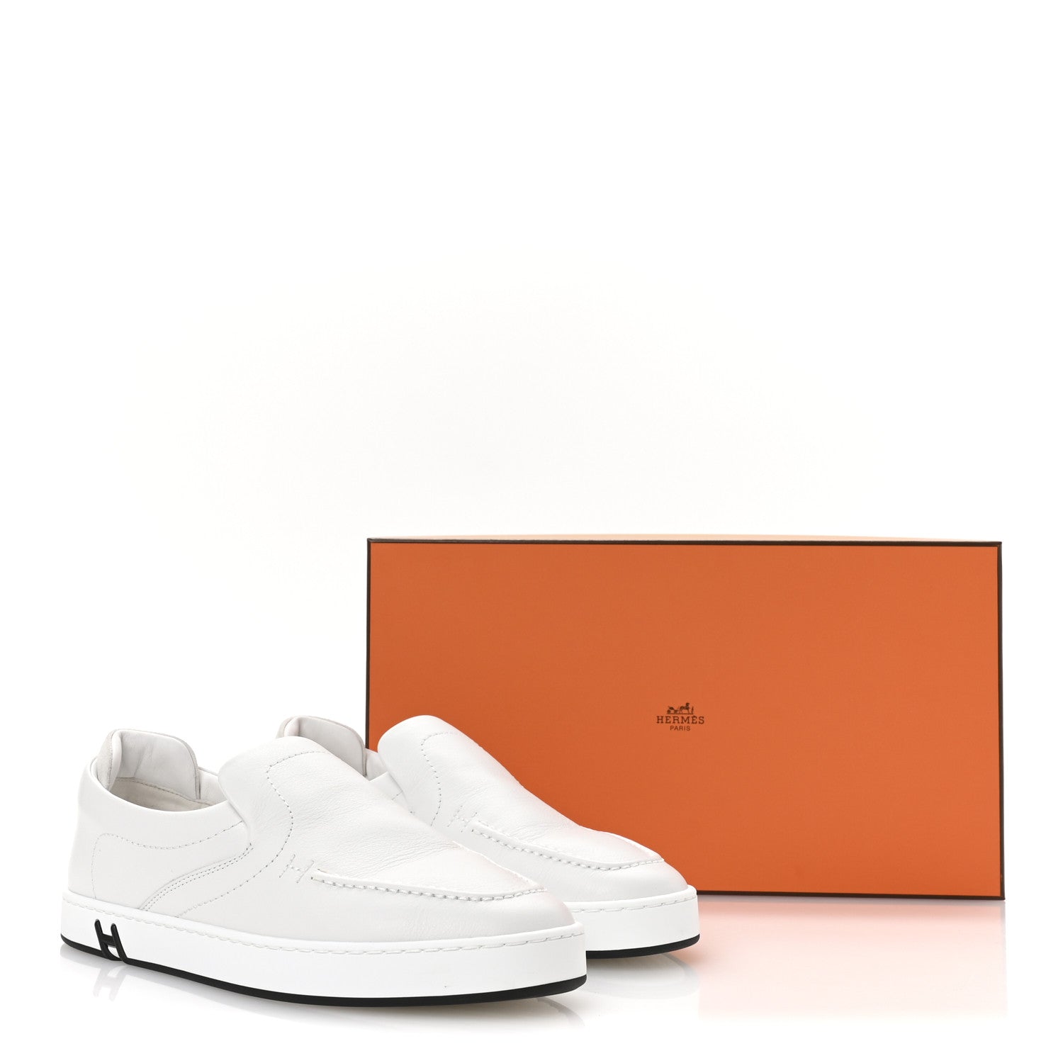 Calfskin Suede Goatskin Kiddy Slip On Sneakers 38 White