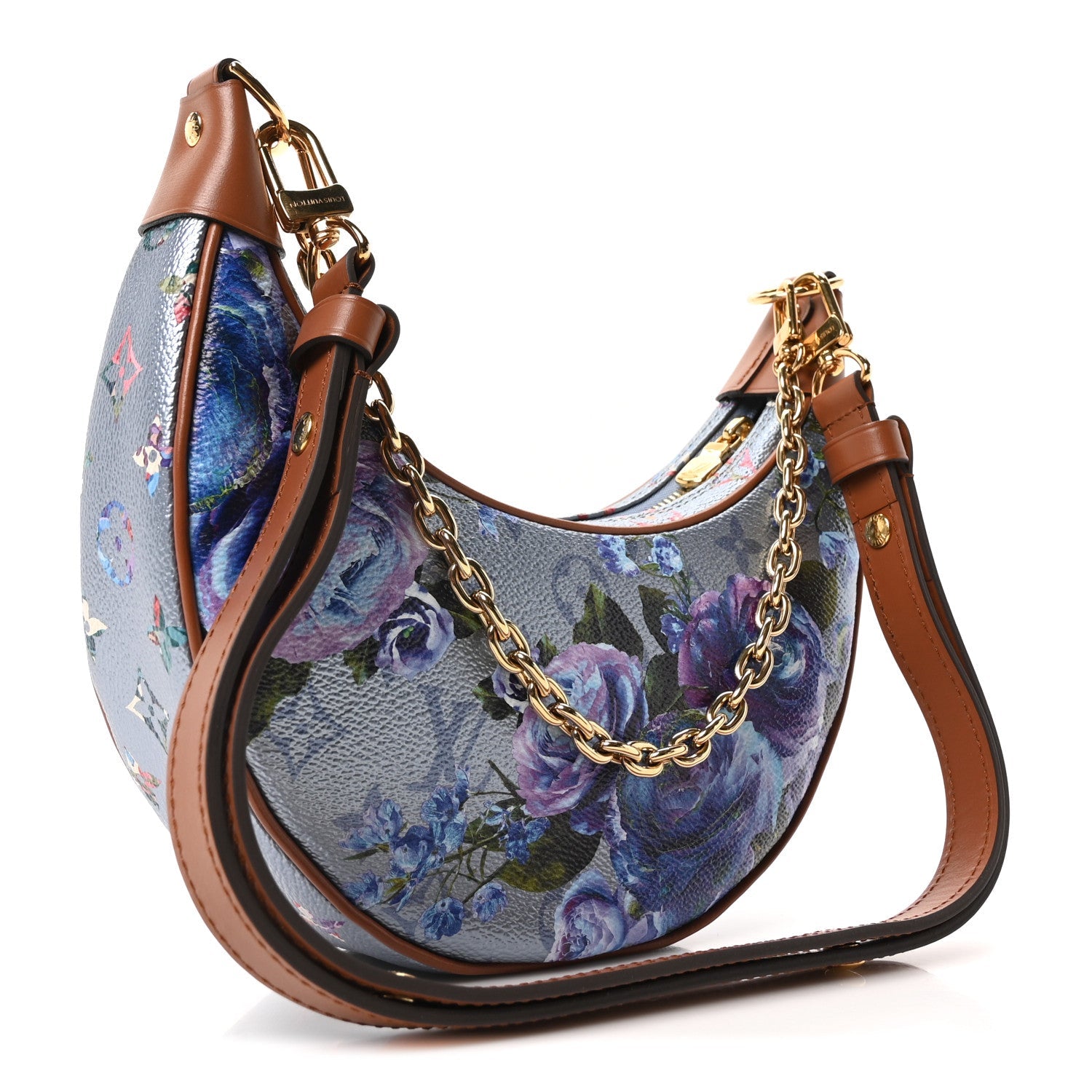 Metallic Monogram LV Garden Loop PM Blue