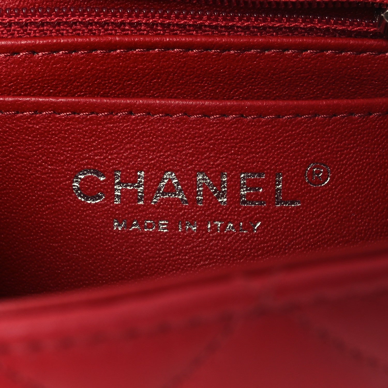 Lambskin Quilted Mini Rectangular Flap Red