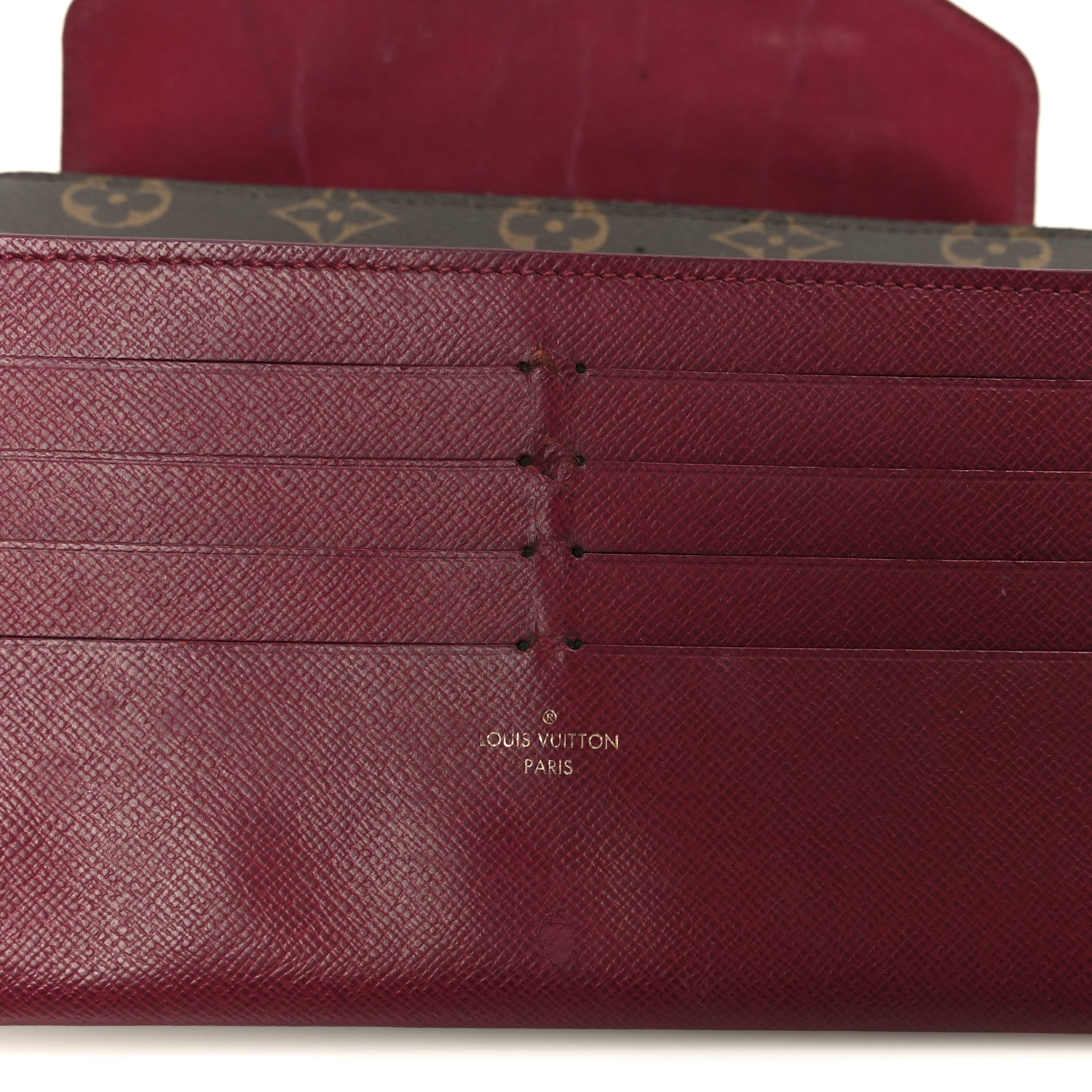 Monogram Pochette Felicie Chain Wallet Fuchsia