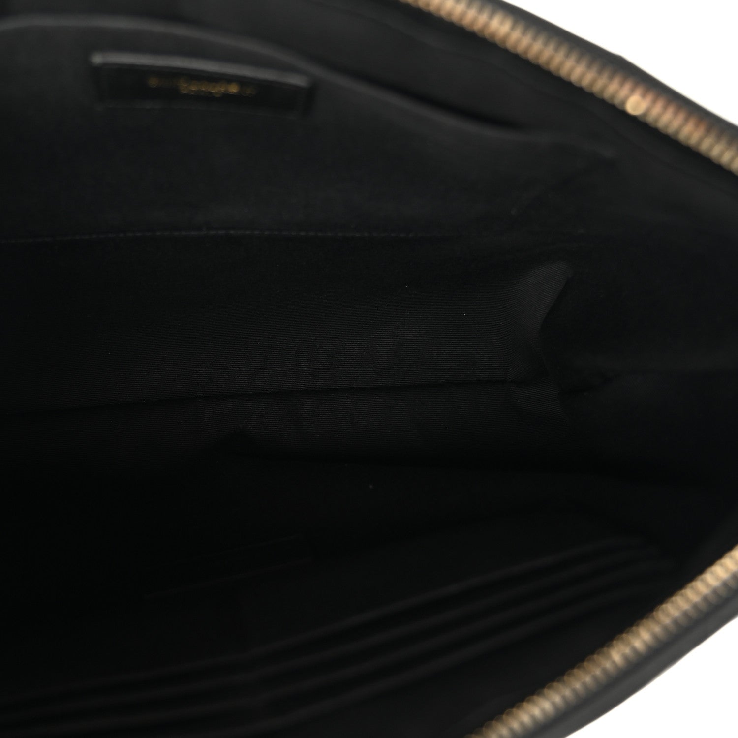 Calfskin Matelasse Chevron Monogram Document Holder Black