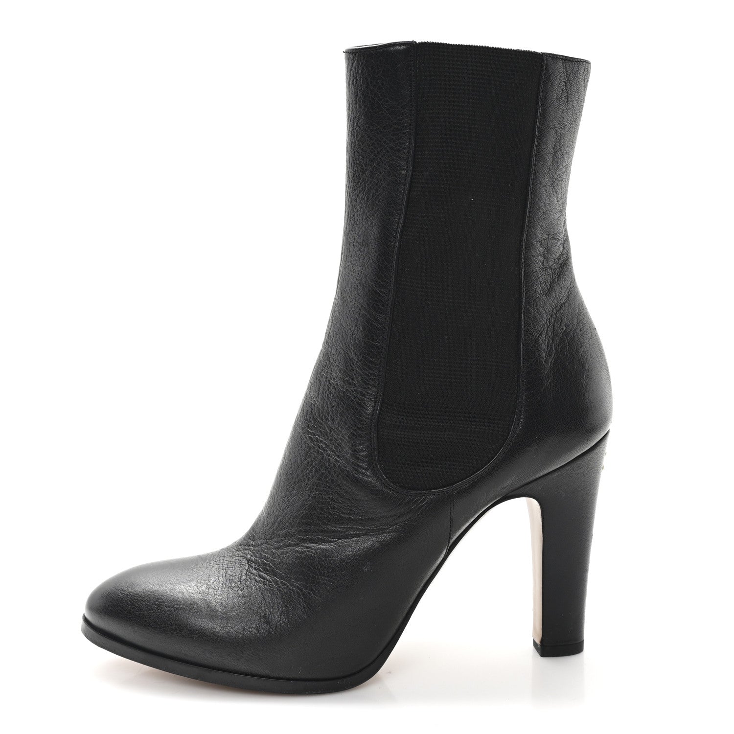 Calfskin Interlocking CC Calf Boots 38.5 Black