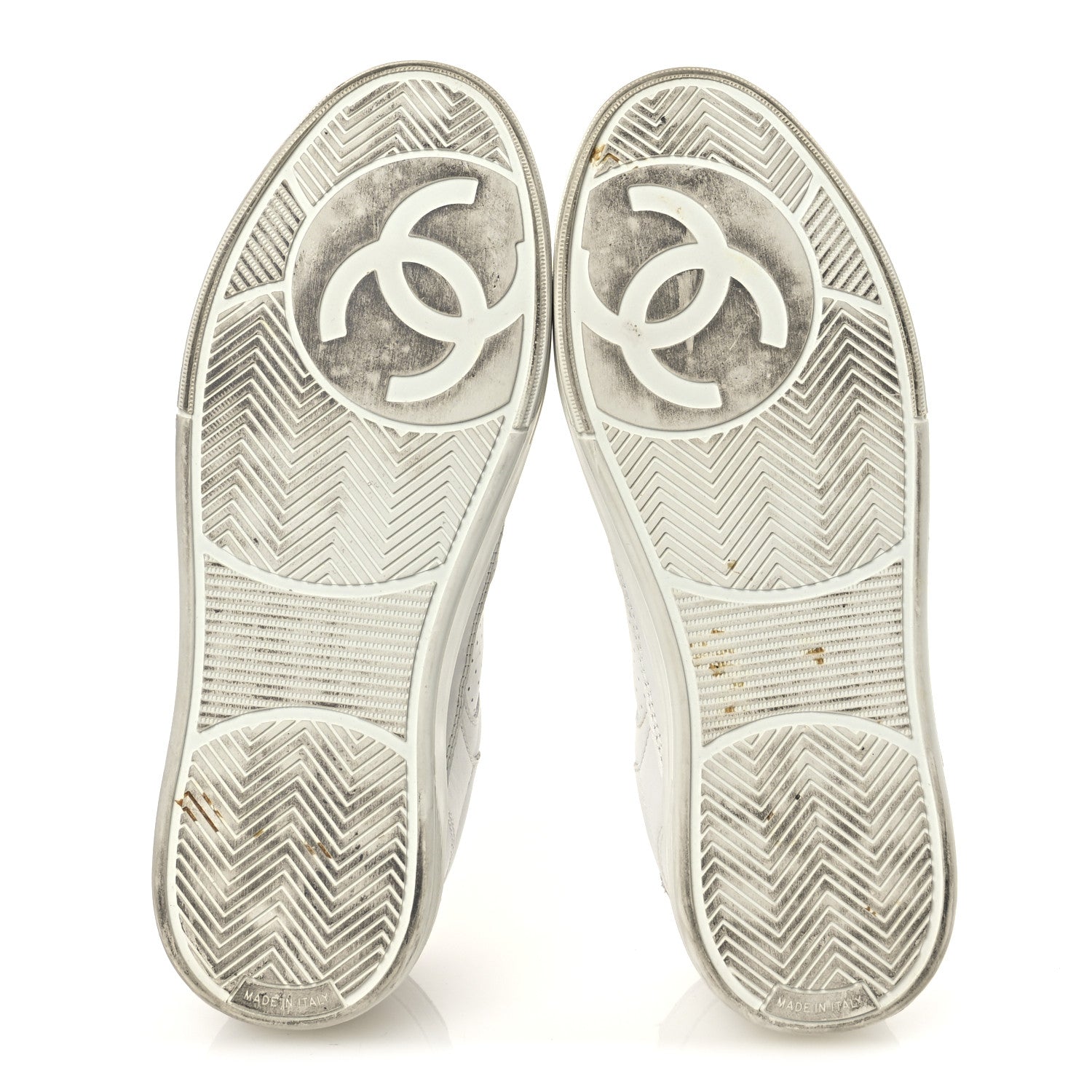Calfskin Womens CC Sneakers 36.5 White