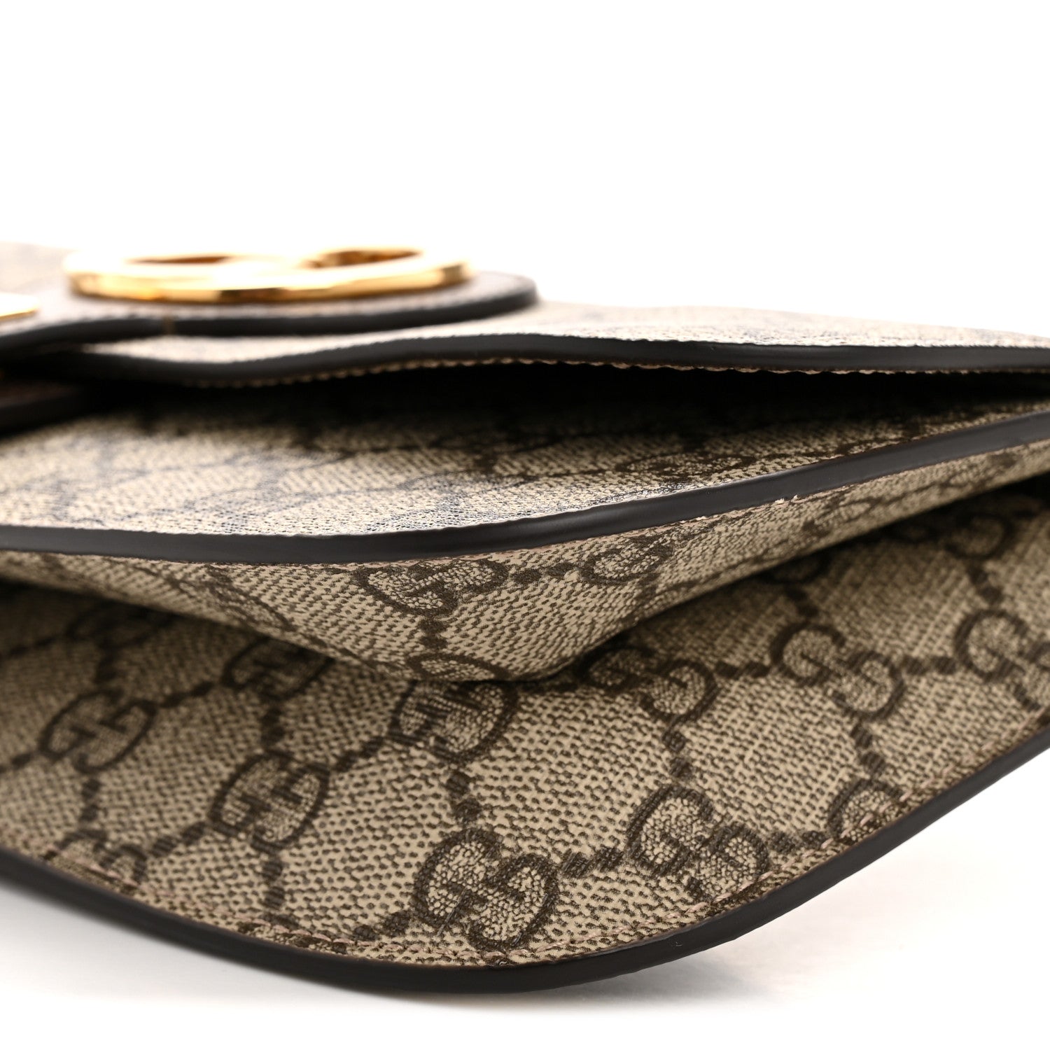 GG Supreme Monogram Textured Dollar Calfskin Blondie Belt Bag Beige Ebony New Acero