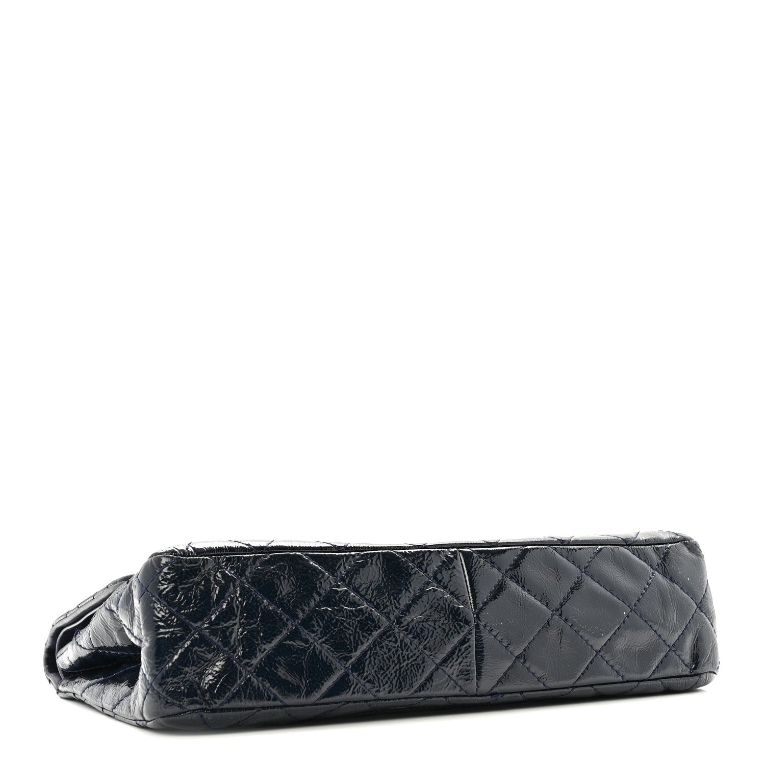 Distressed Patent Quilted 2.55 Reissue 227 Flap Navy