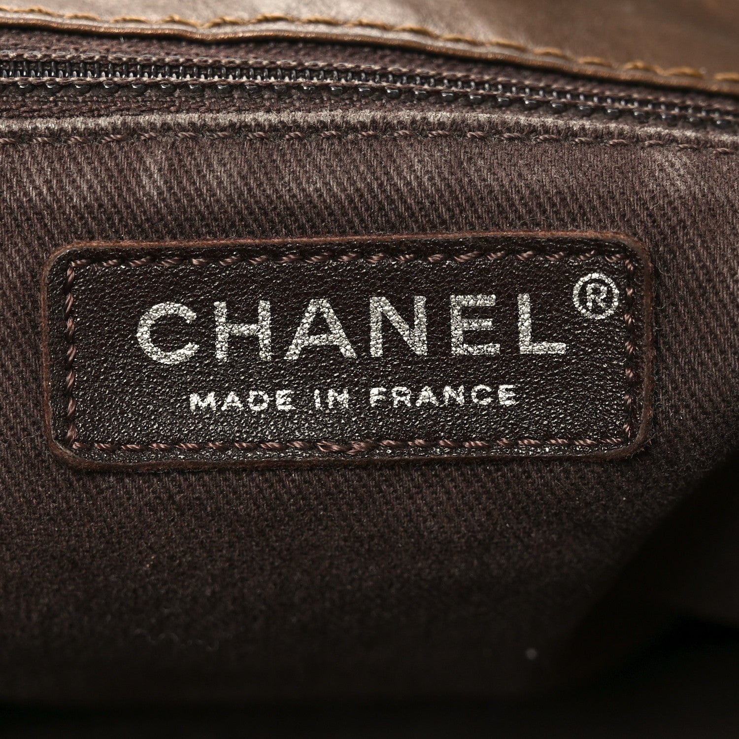 Metallic Aged Calfskin Large Shopping In Moscow Tote Bronze