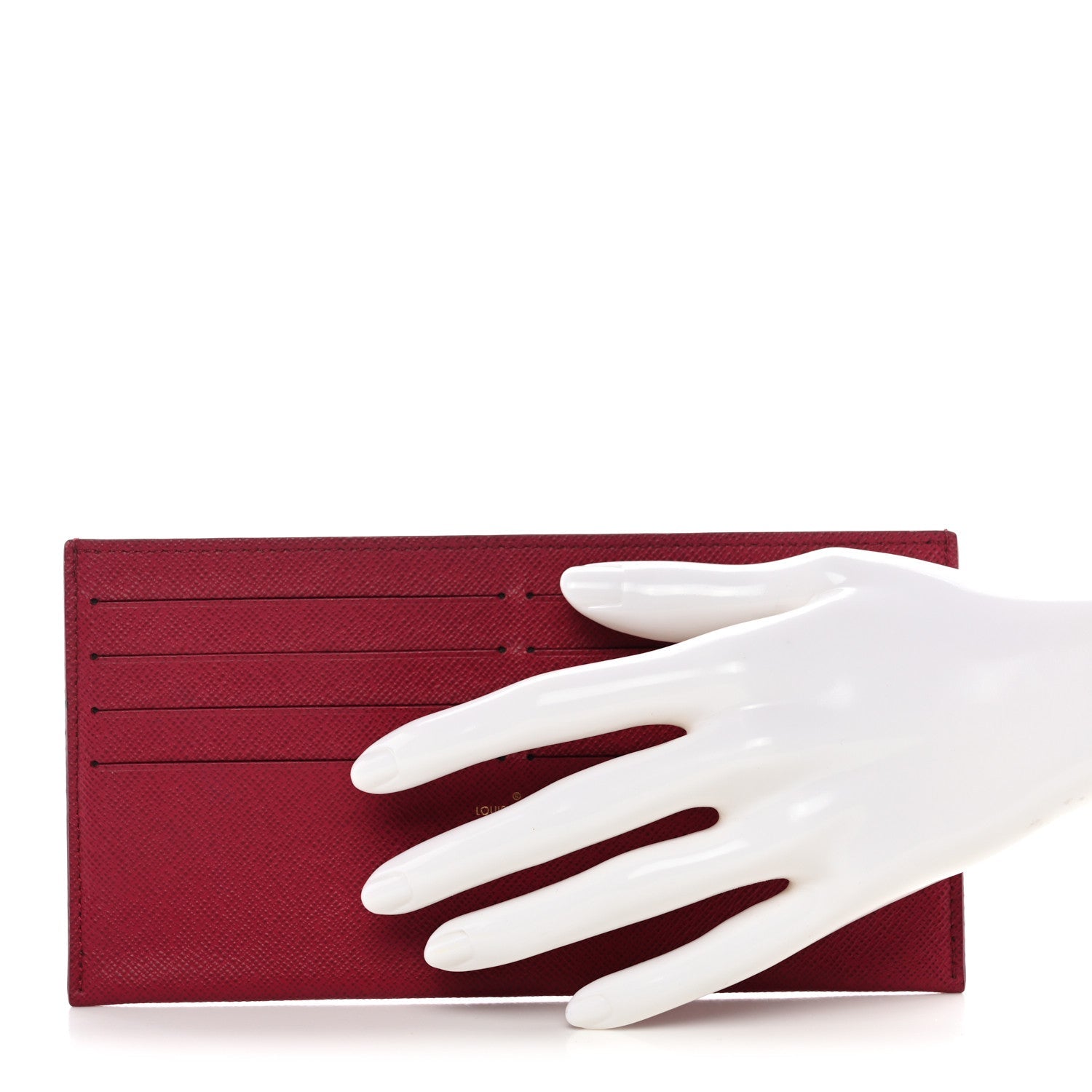Calfskin Felicie Card Holder Insert Fuchsia