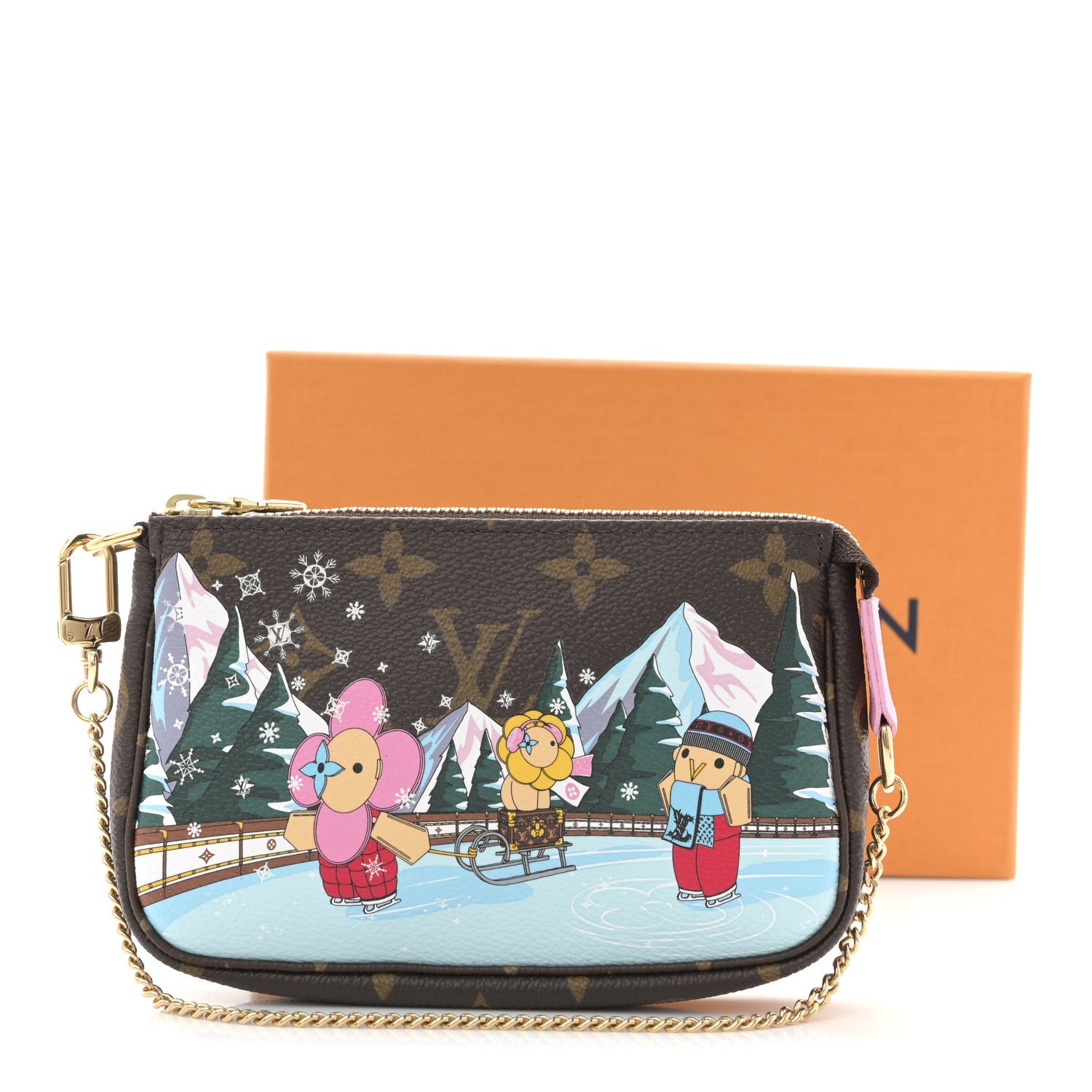 Monogram 2023 Christmas Animation Alpine Pochette Accessories Pink