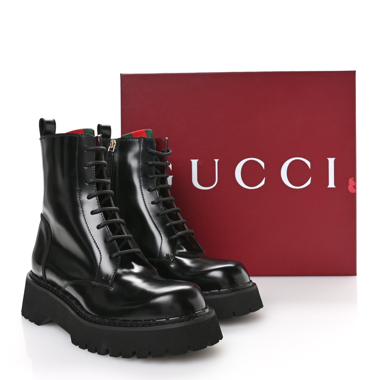 Spice Lux Nappa Web Combat Boots 40 Black